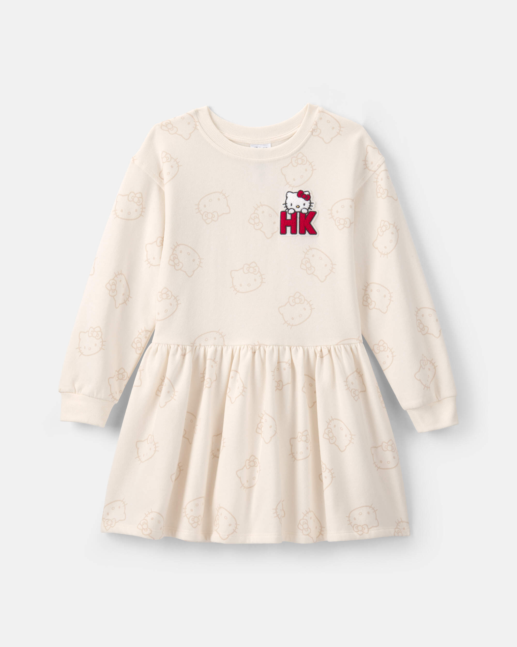 Girls Hello Kitty® Long-Sleeve Layered Dress - Cream