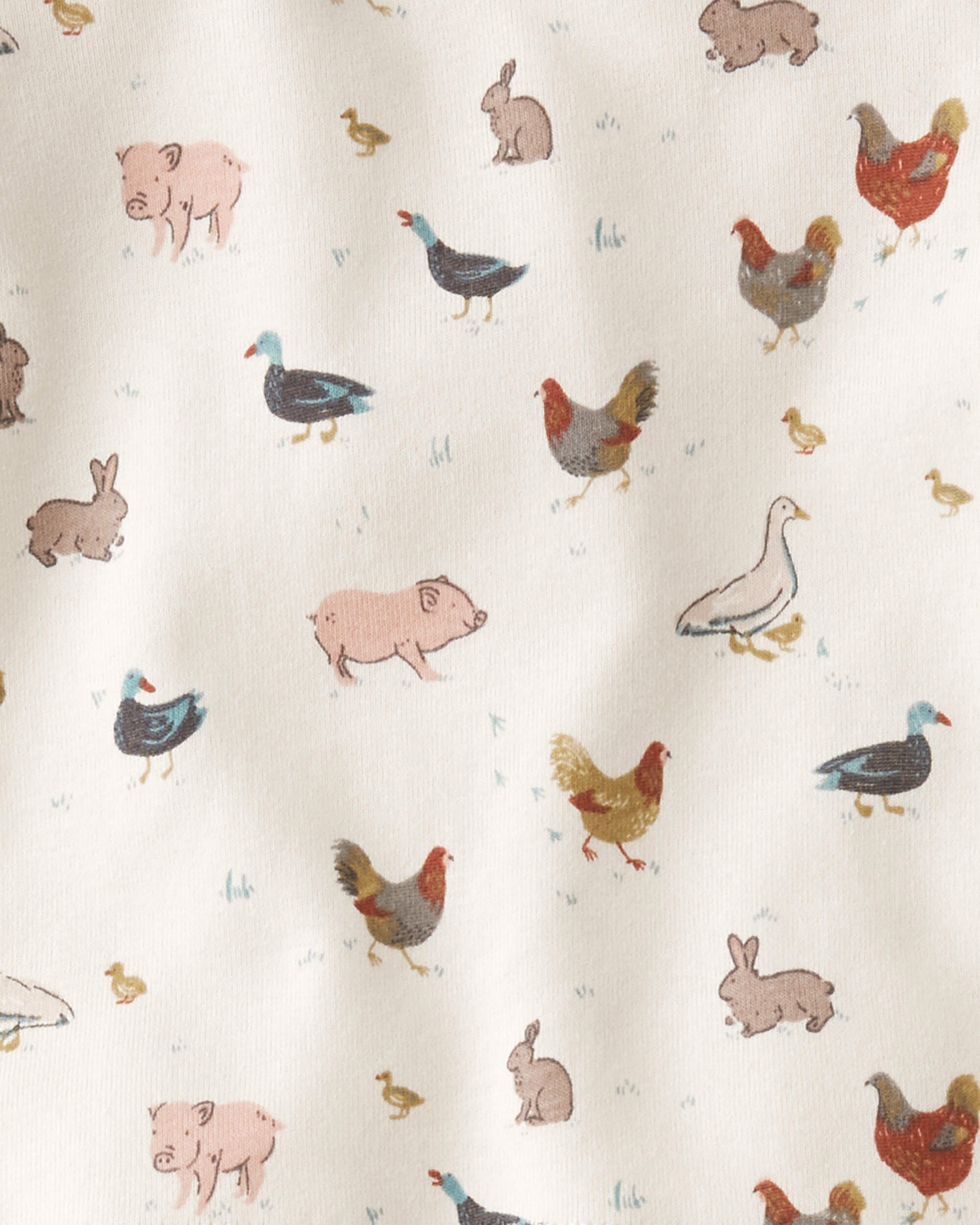 Baby Organic Cotton Pyjamas Farm Friends