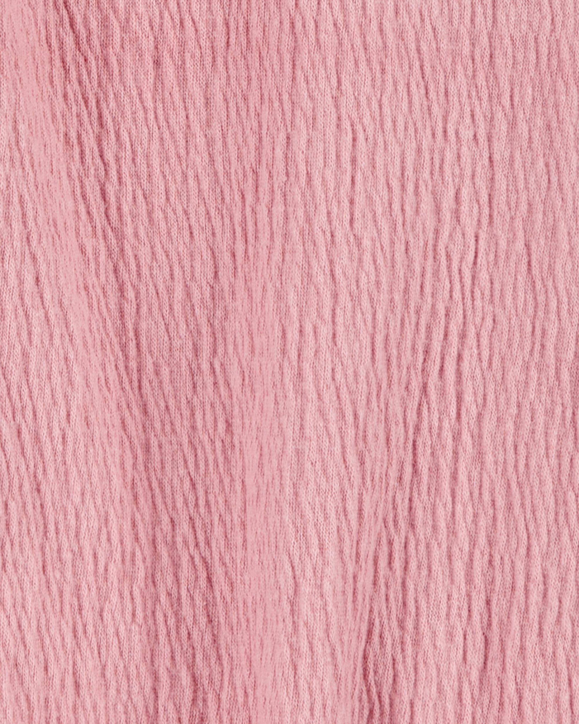 Kid Solid Short-Sleeve Fashion Top - Pink