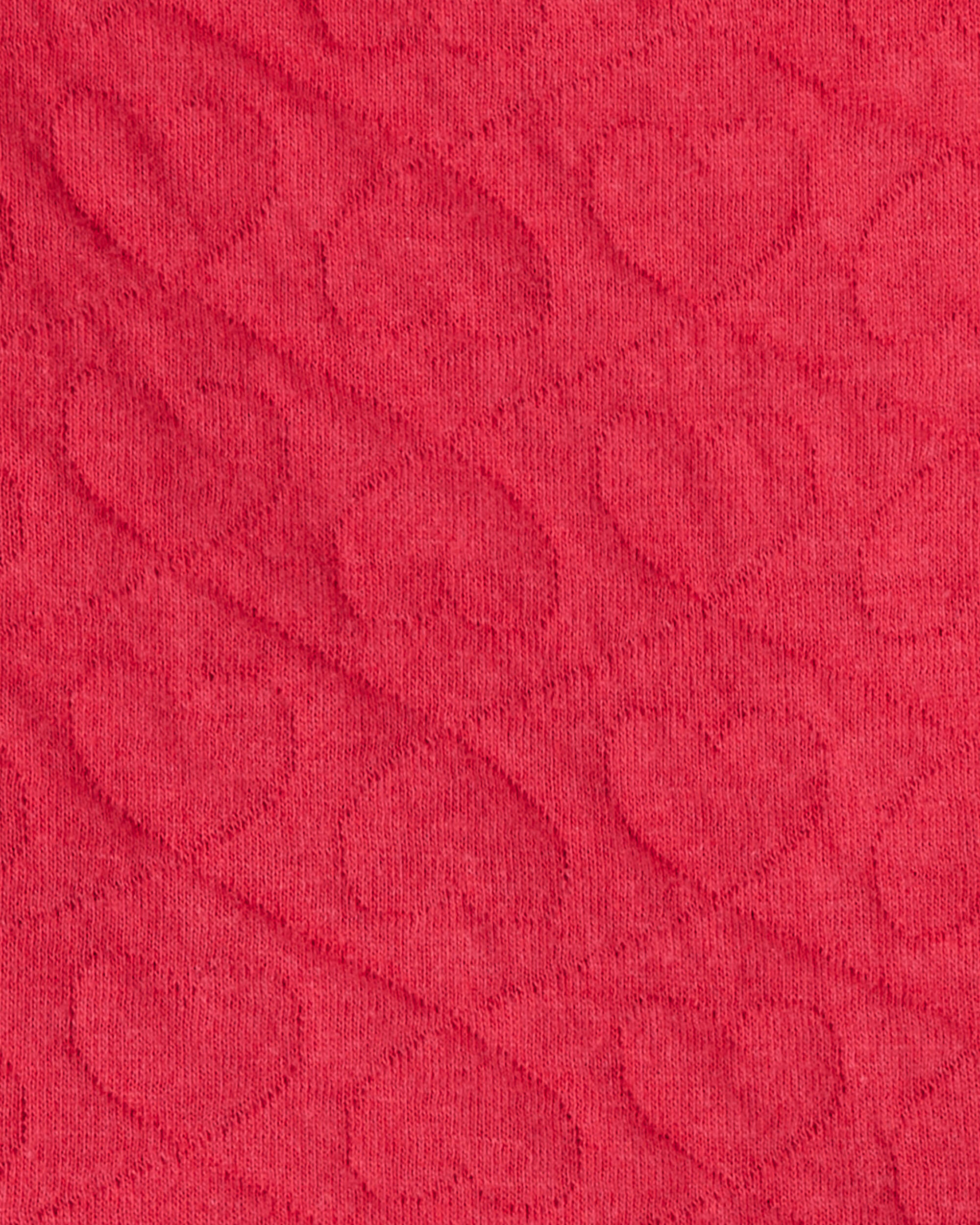 Baby Girl 3-Piece Heart Quilted Vest Outfit Set - Red