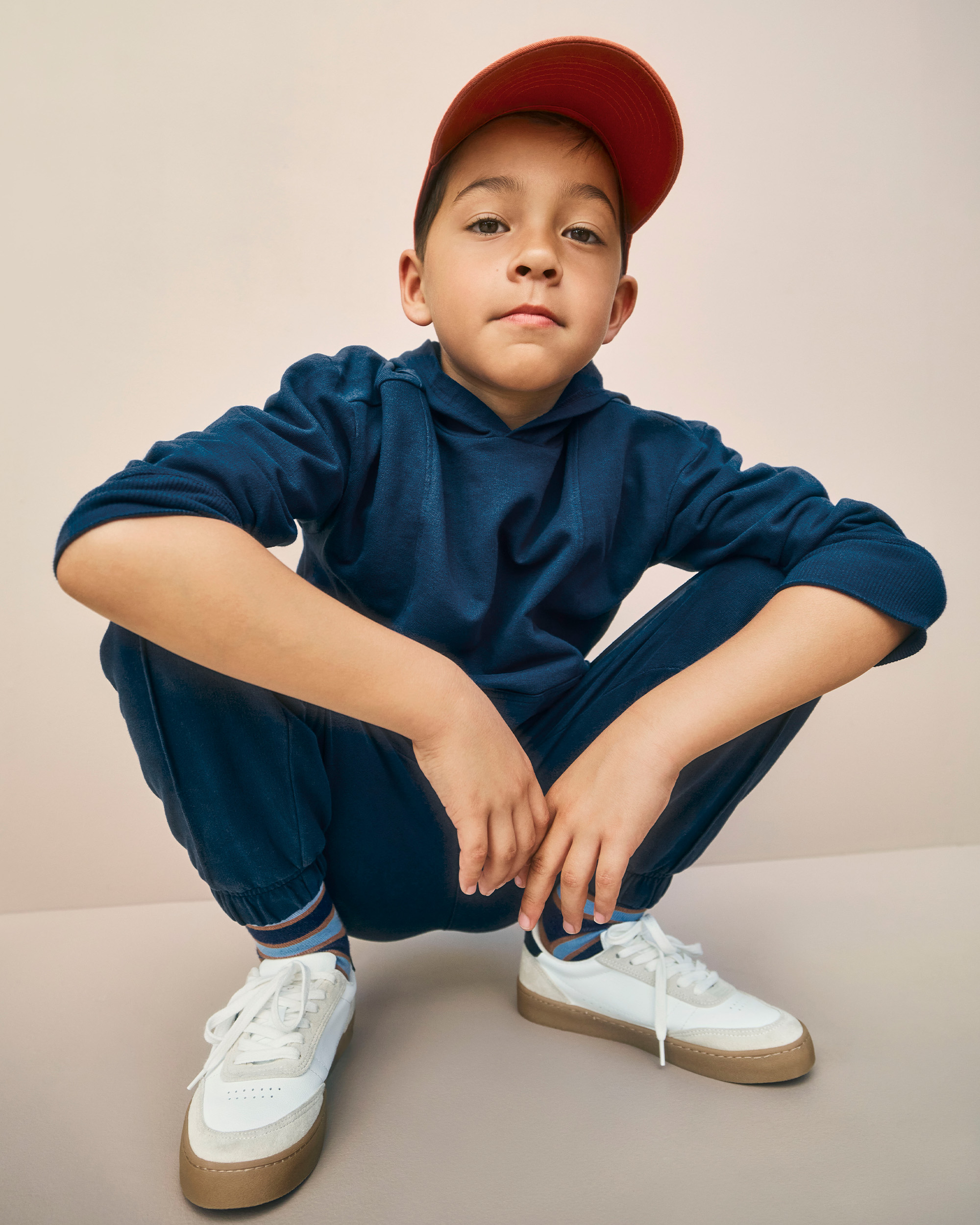 Boys French Terry Hoodie - Blue