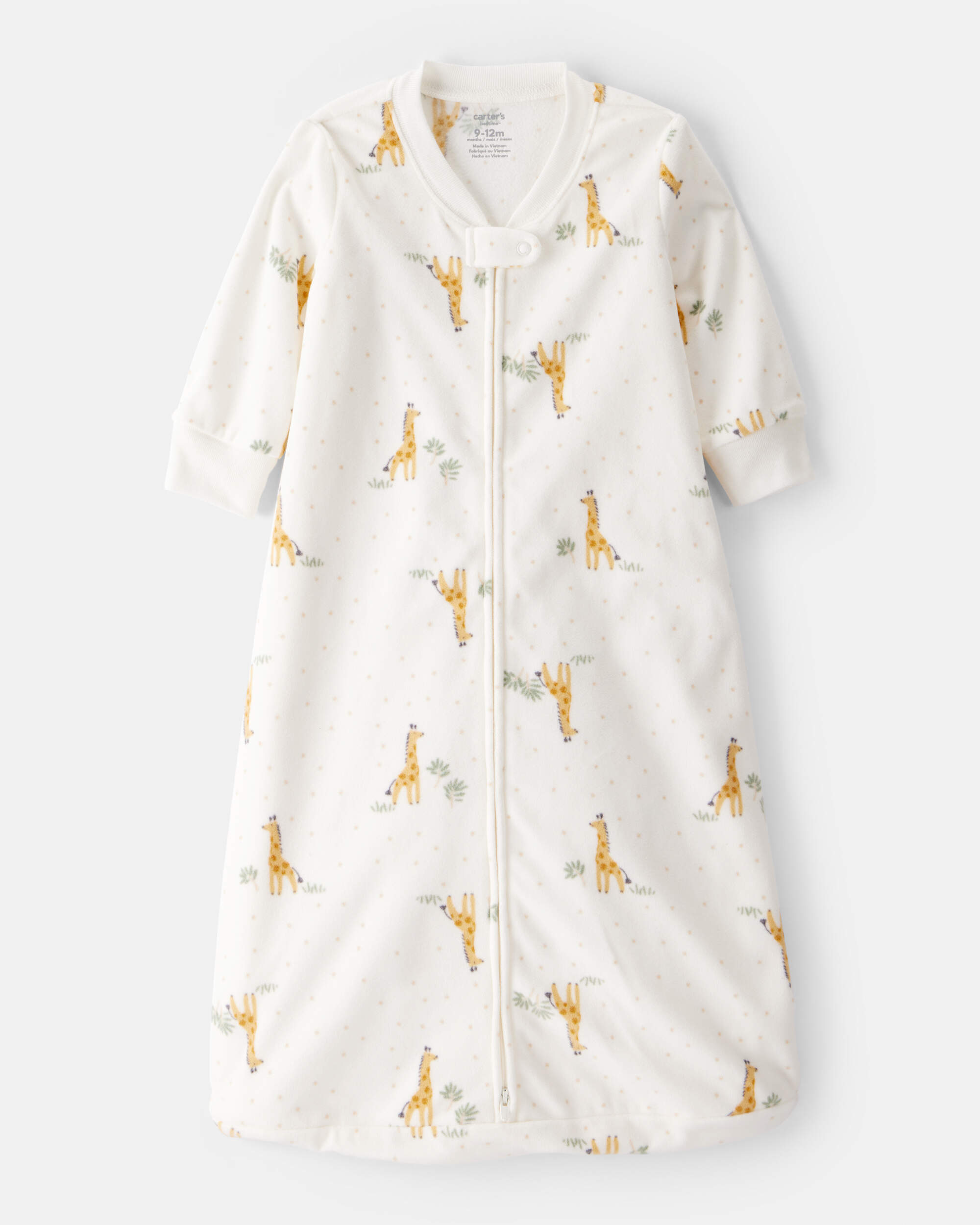 Baby Giraffe Fleece Loose Fit Wearable Blanket - Cream