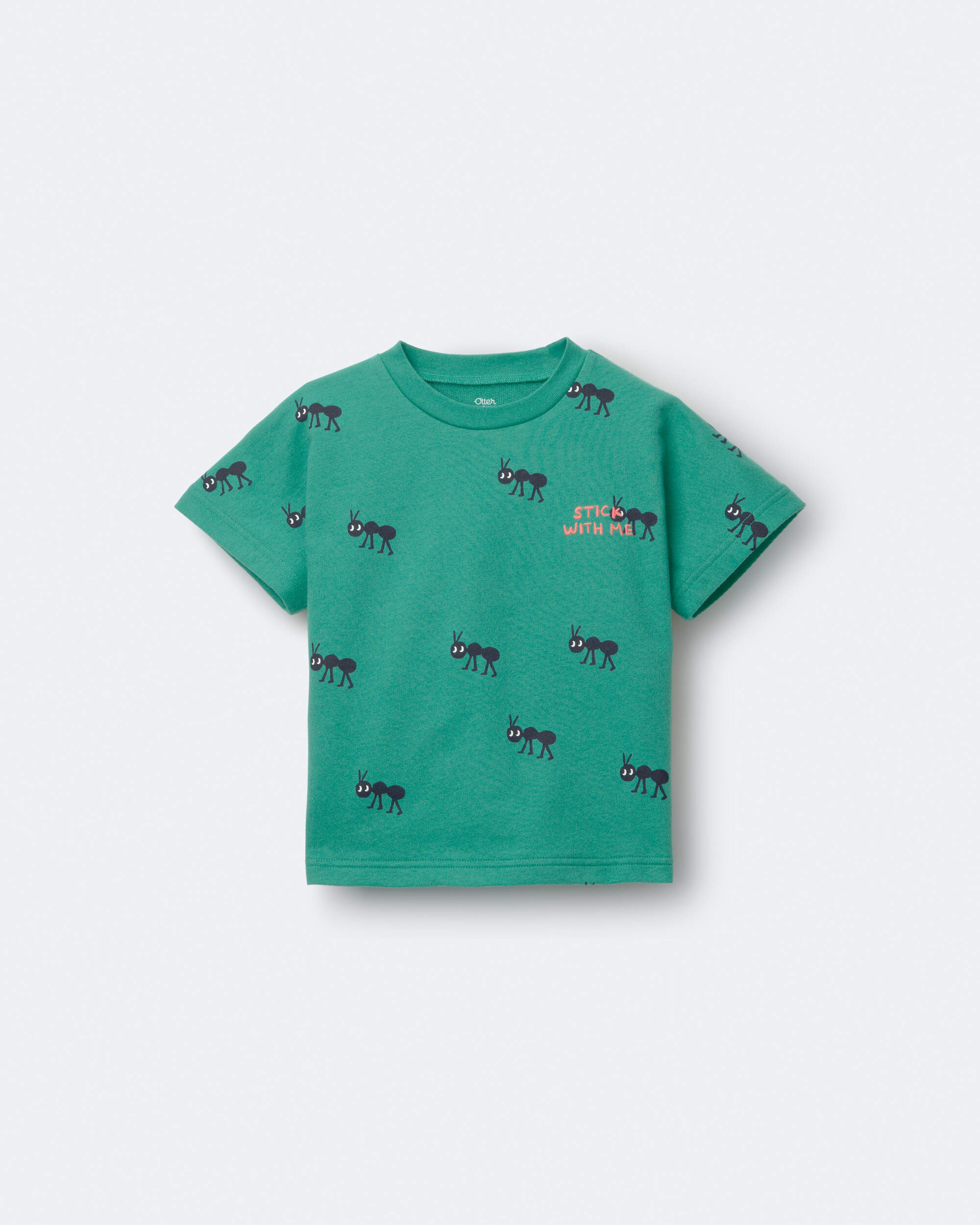 Toddler Boy Stick With Me' Dolman Tee - Dark Green