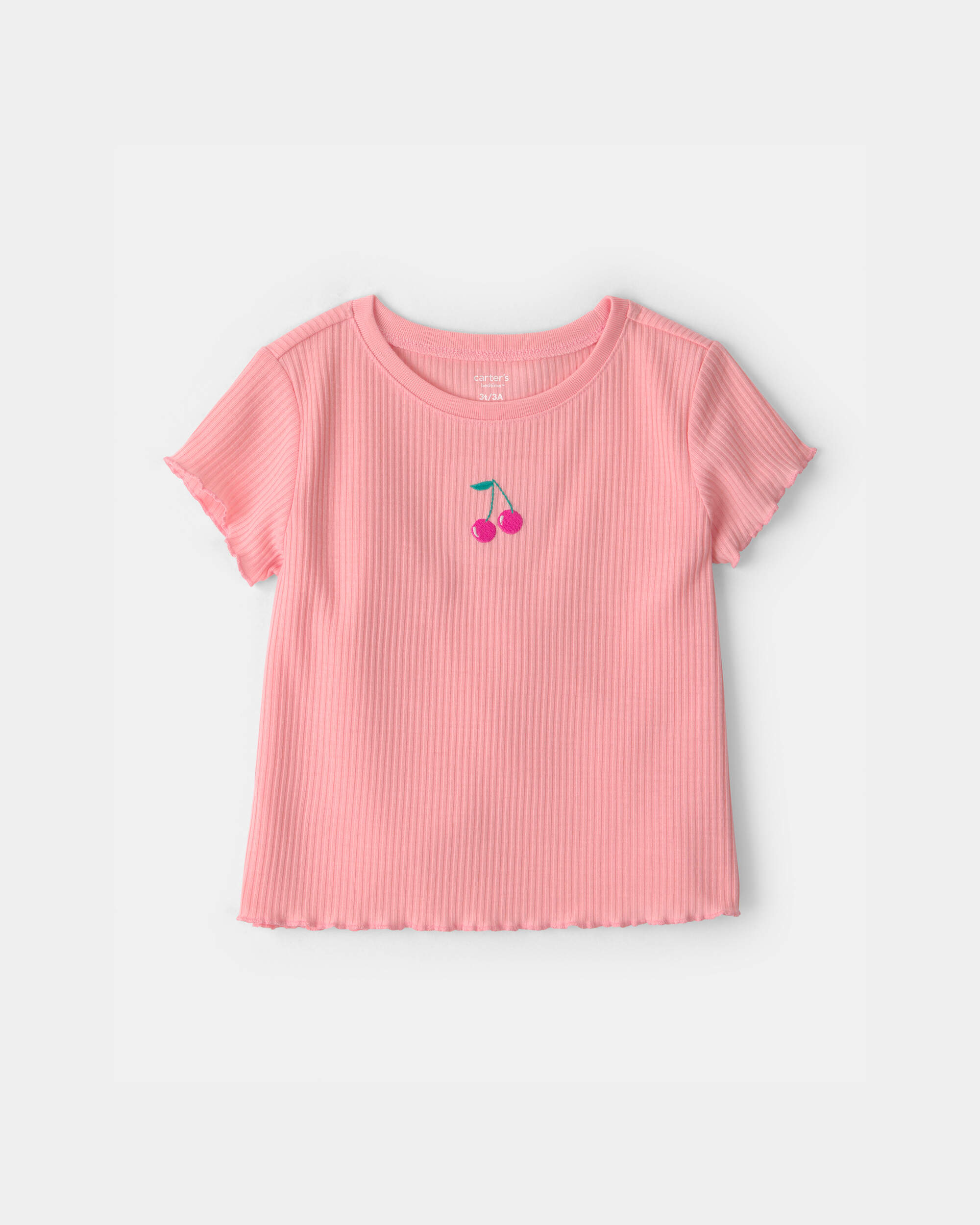 Toddler Girl Fruit Short-Sleeve Loose Fit 2-Piece pyjama Set - Pink