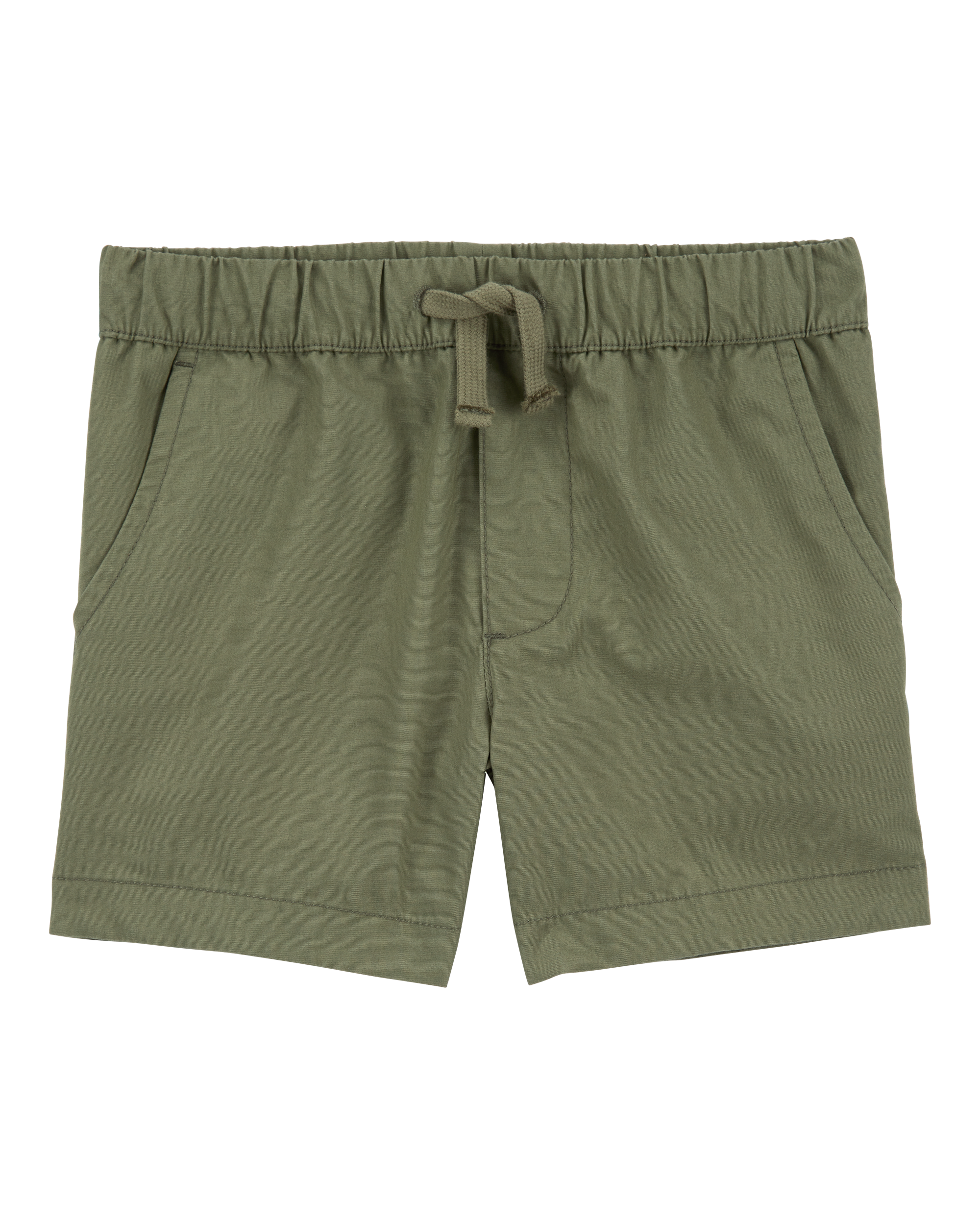 Toddler Pull-On Poplin Shorts - Olive