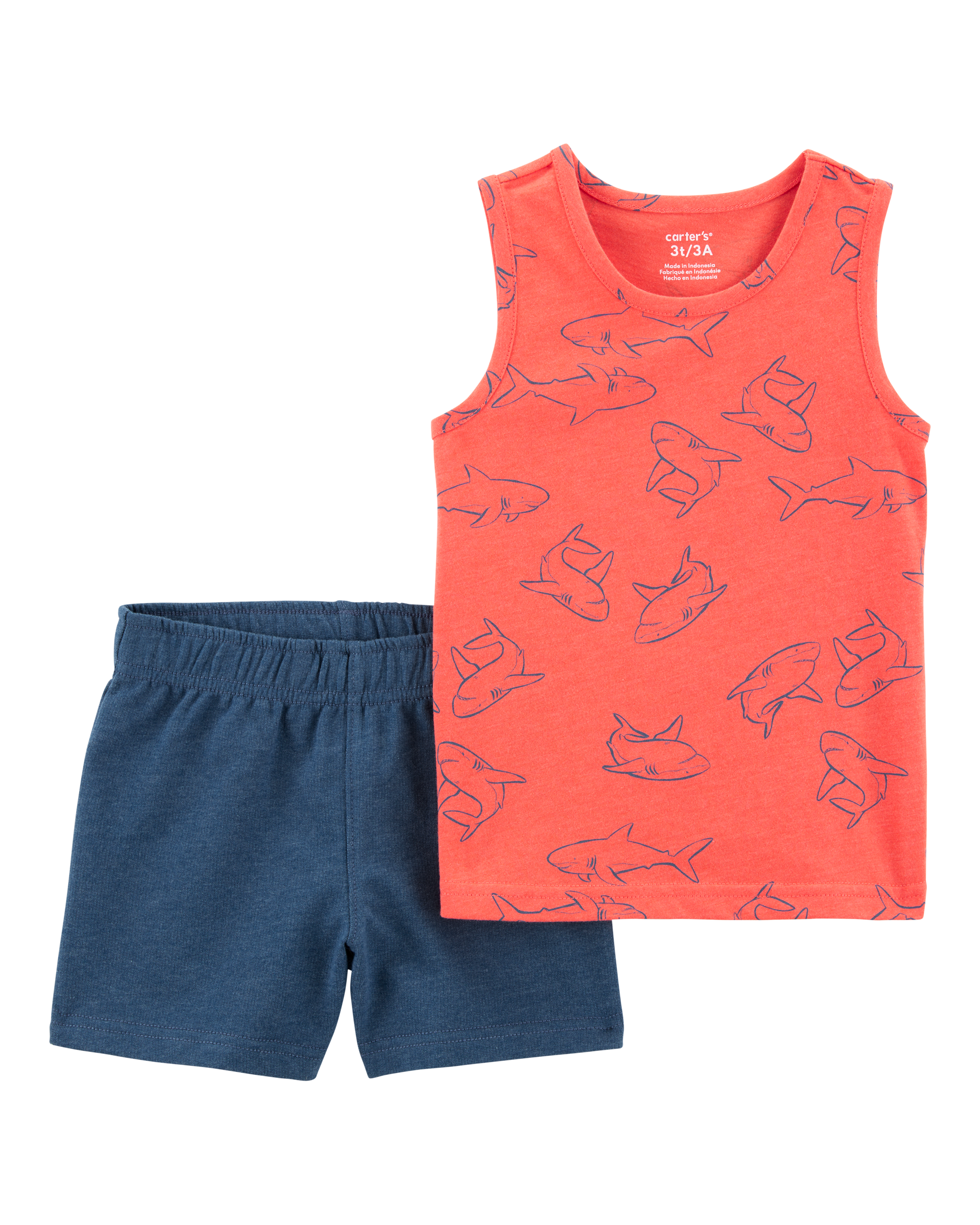 Toddler 2-Piece Shark Tank & Pull-On Short Set