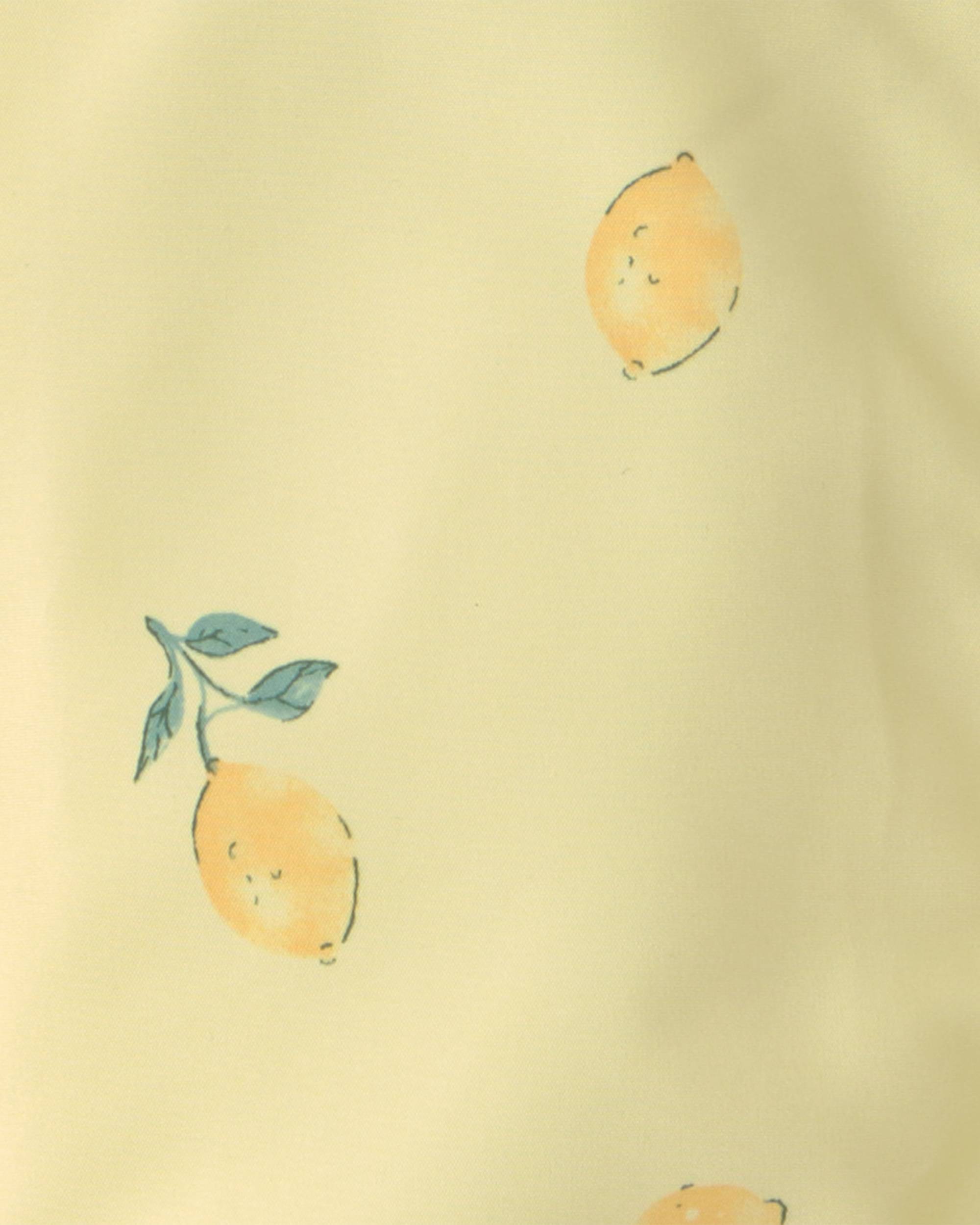 Toddler Girl Lemon Print  Rain Jacket- Yellow