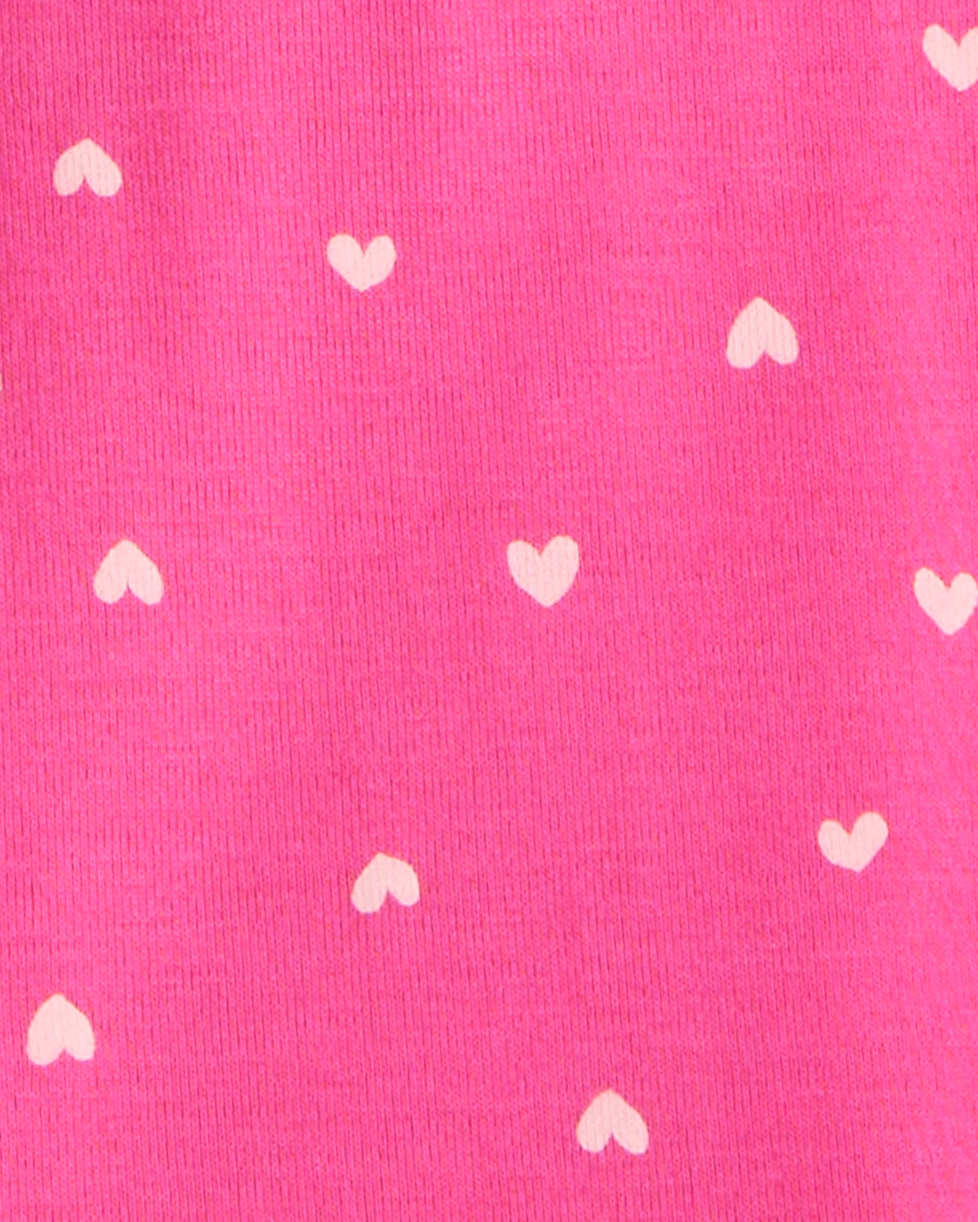 Girls Desserts 100% Cotton Snug Fit 4-Piece Pajamas - Pink/White