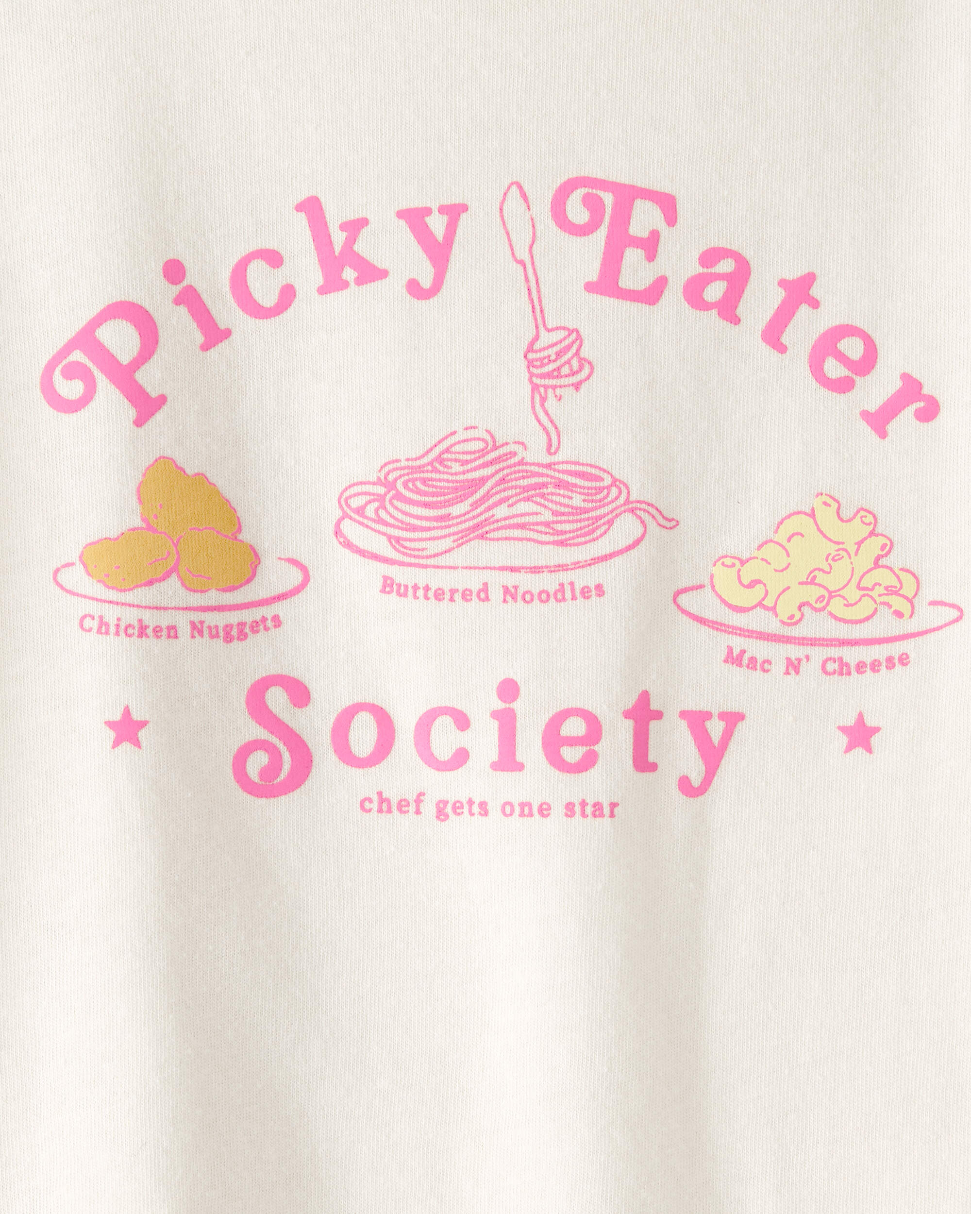 Toddler Girl 'Picky Eater' Graphic Tee - Cream