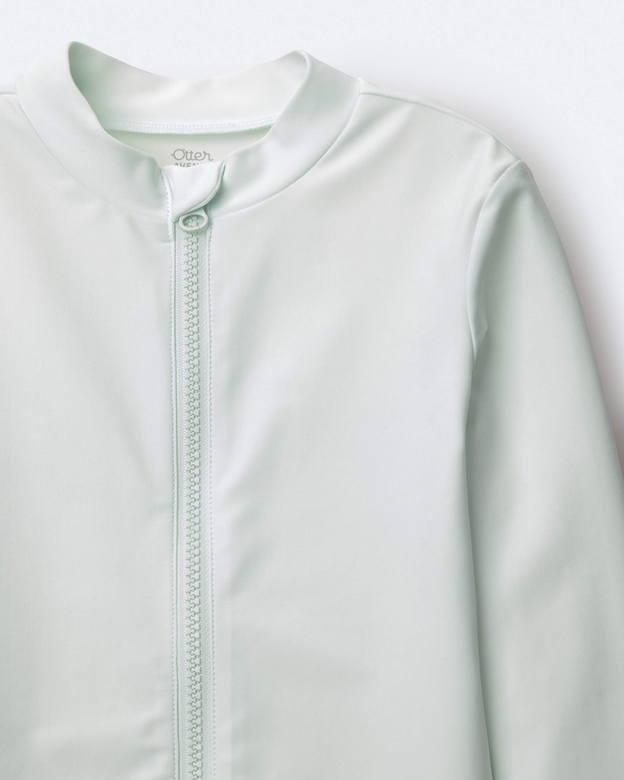 Toddler Full-Zip Long-Sleeve Rashguard - Light Green