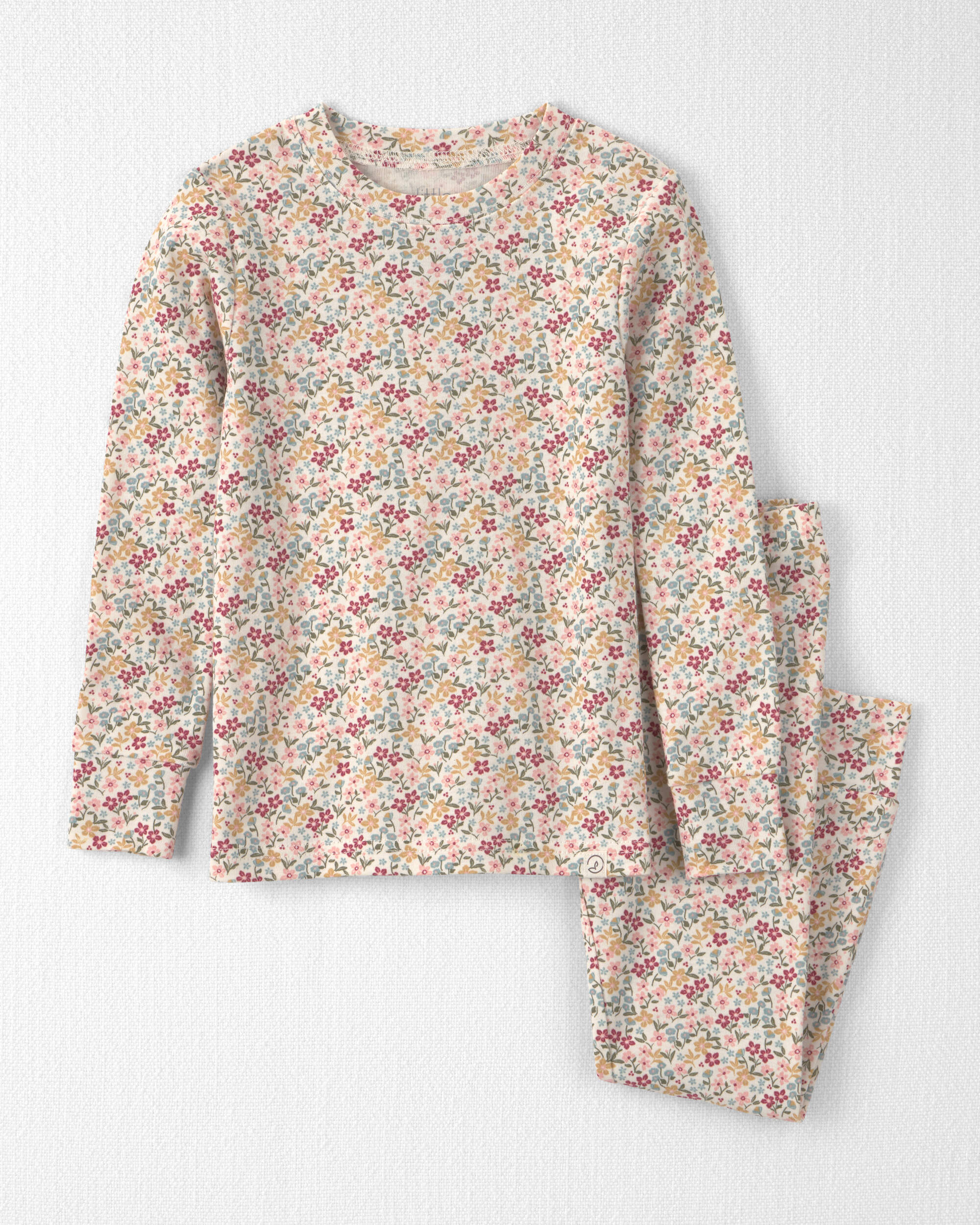 Toddler Girl 2-Piece Organic Cotton Pajamas Floral