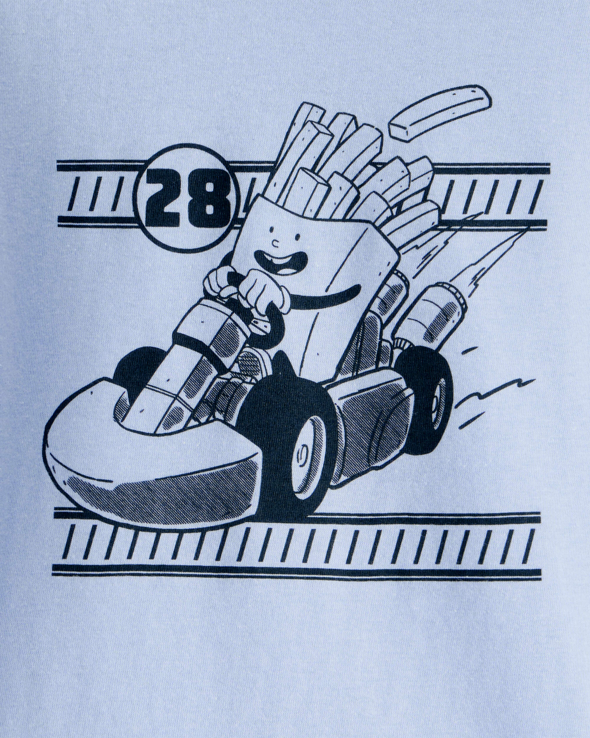 Toddler Boy Racing French Fries Long-Sleeve Graphic Tee - Blue