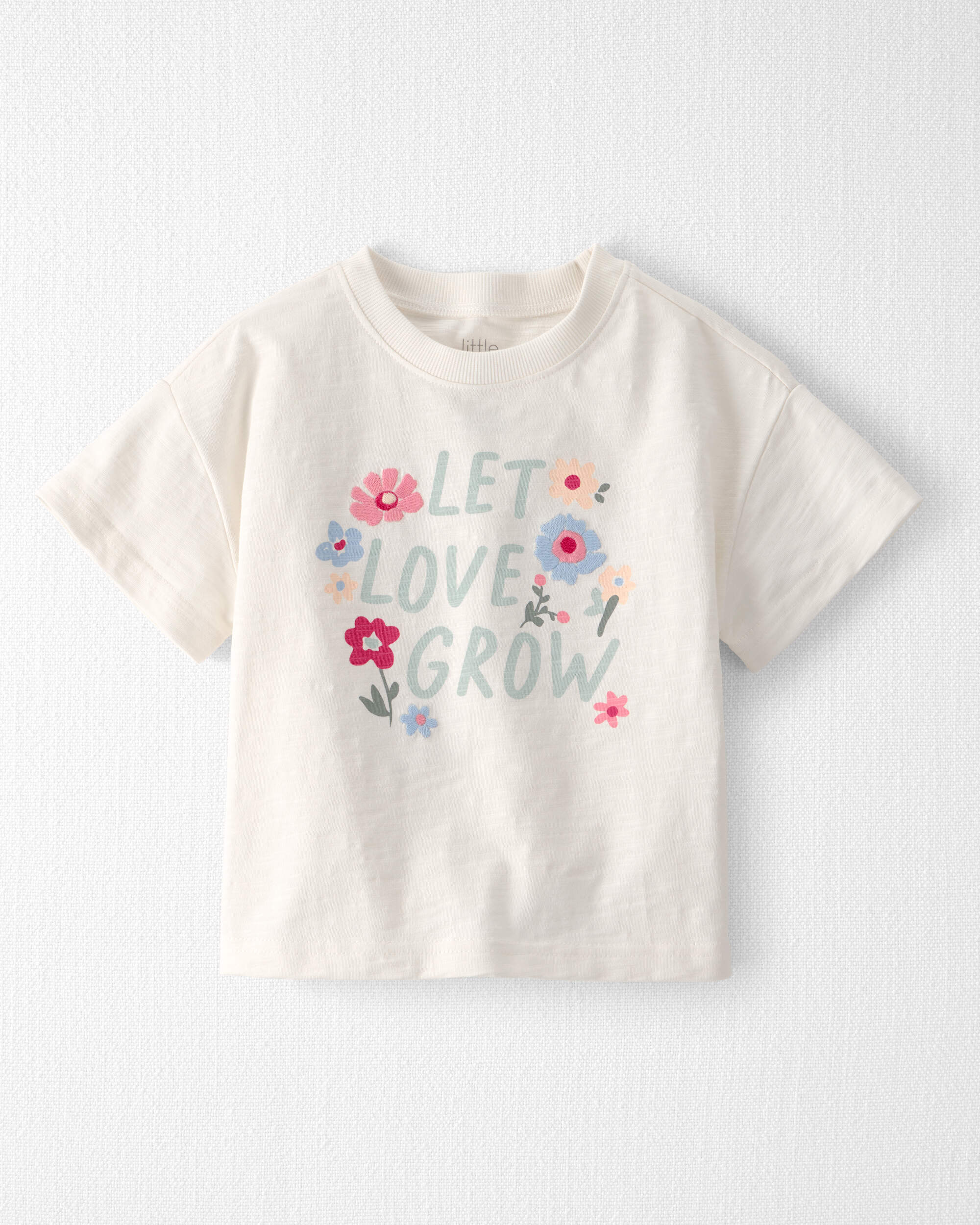 Toddler Girl Organic Cotton 'Let Love Grow' Tee