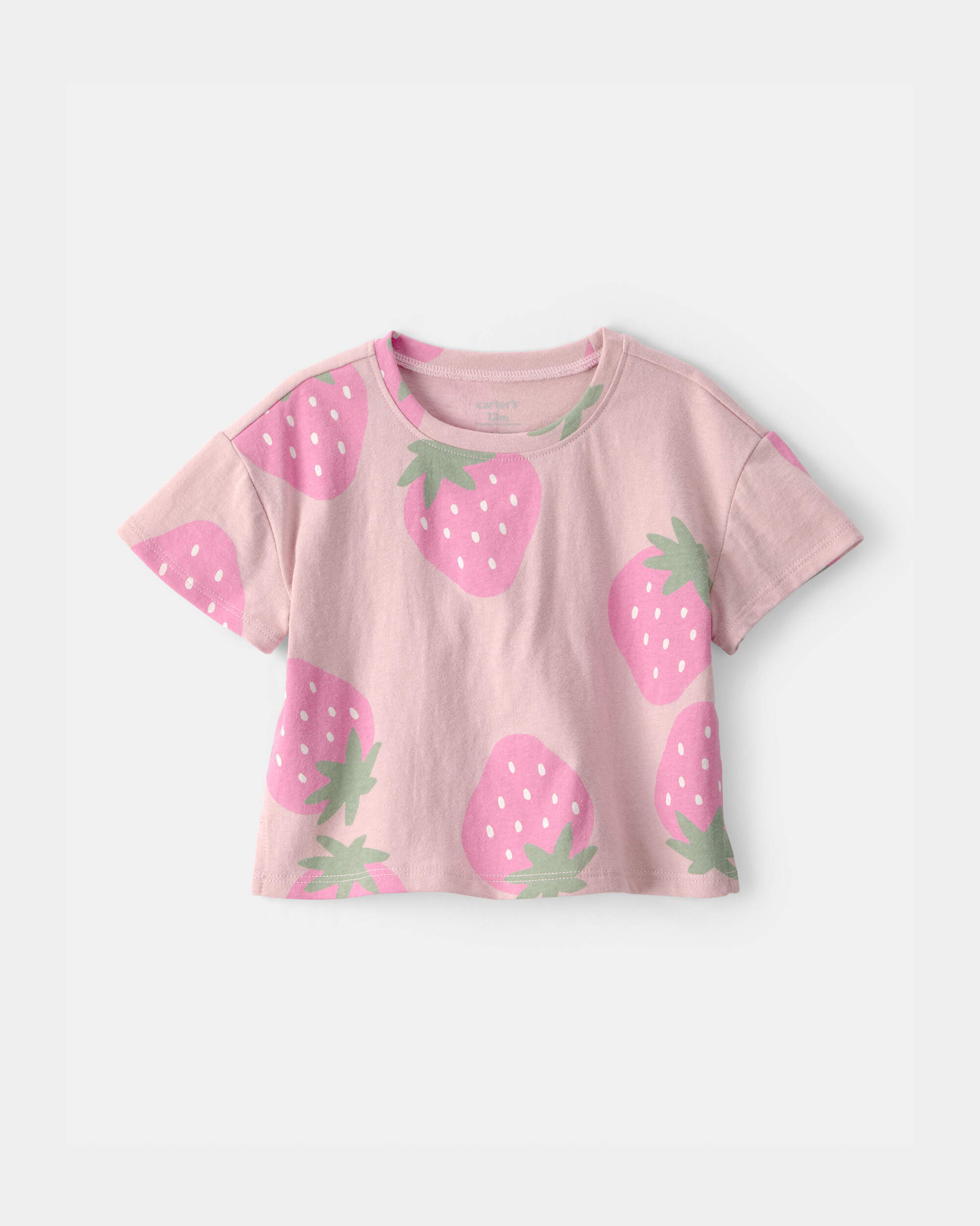 Baby Girl Strawberry Top - Pink