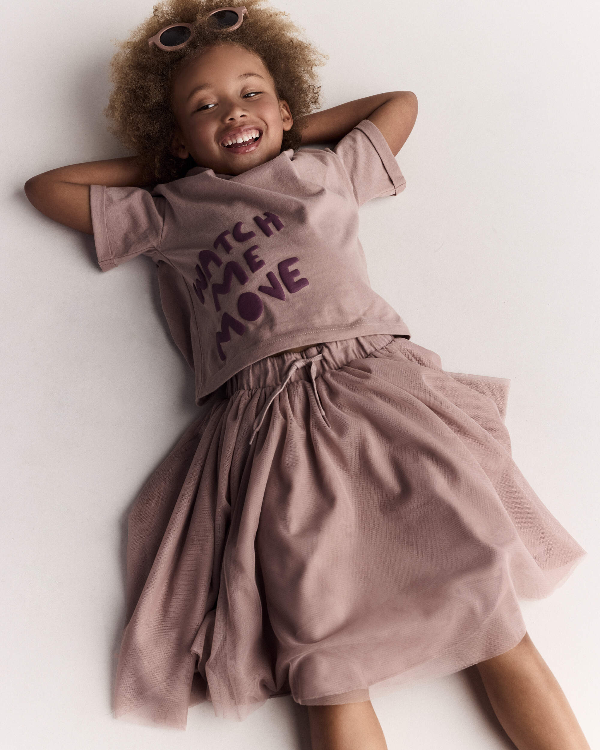 Toddler 'Watch Me Move' Rolled Cuff Tee - Mauve