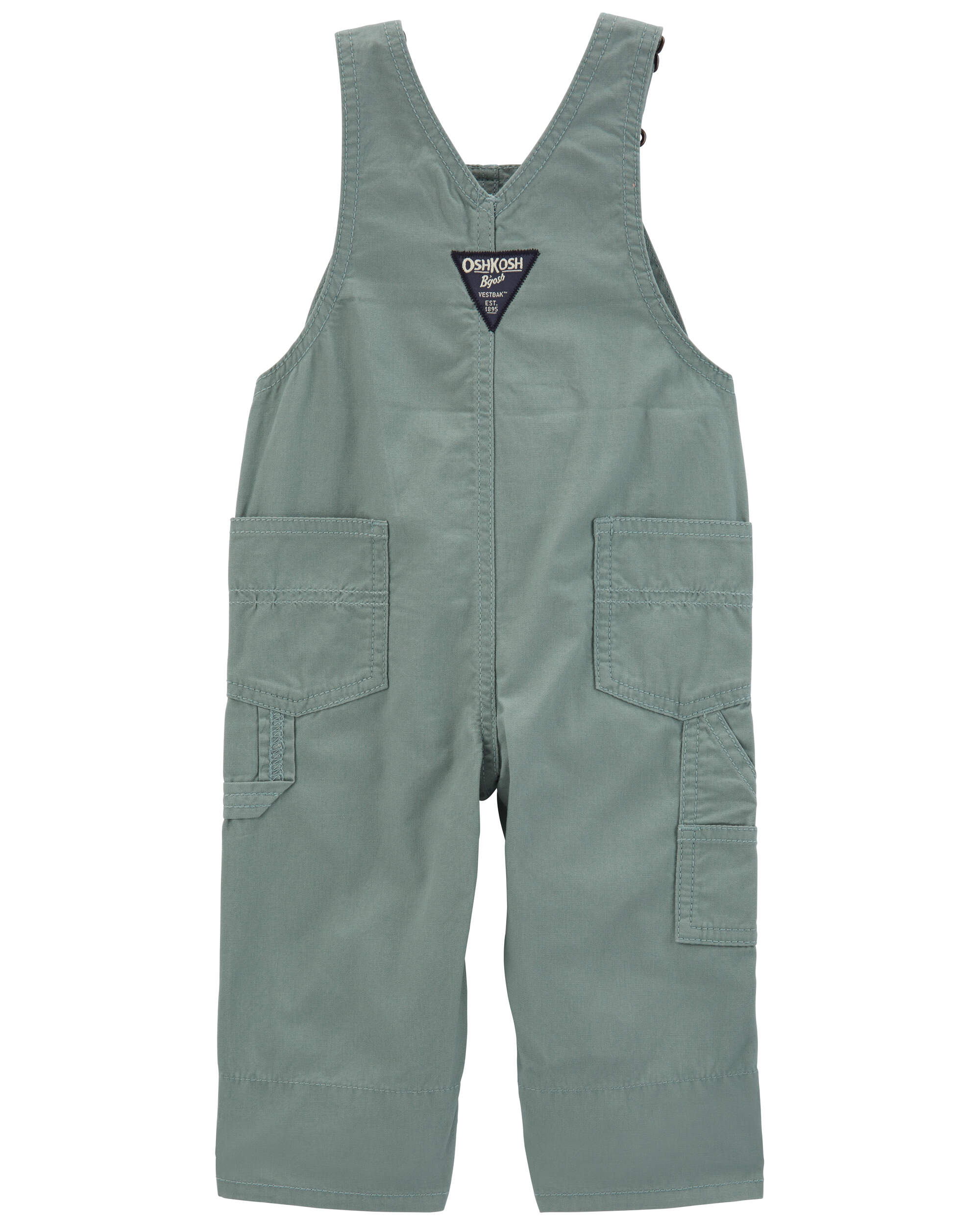 Baby Plaid Lined Lightweight Canvas Overalls