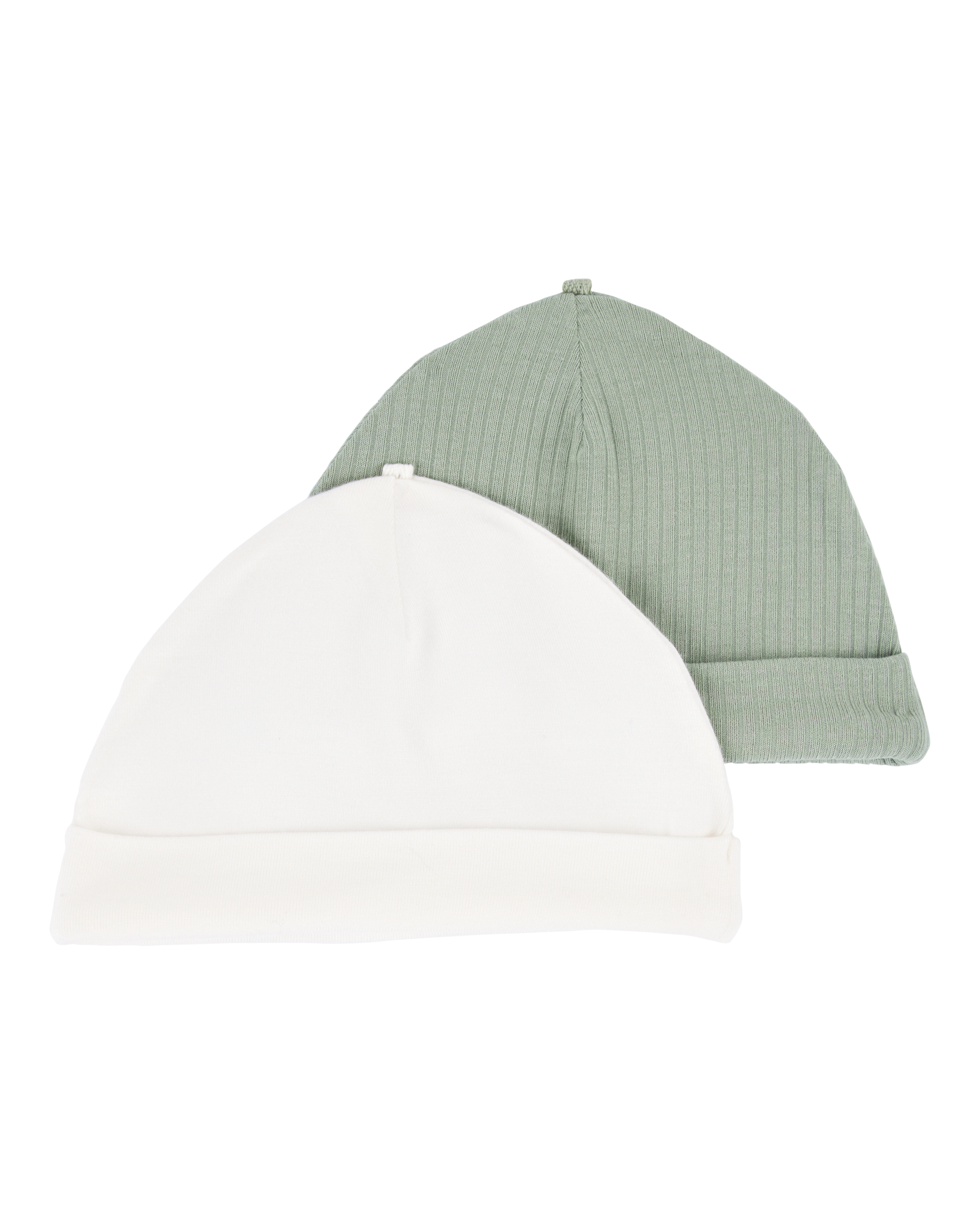 Baby 2-Pack PurelySoft Caps - Green/White