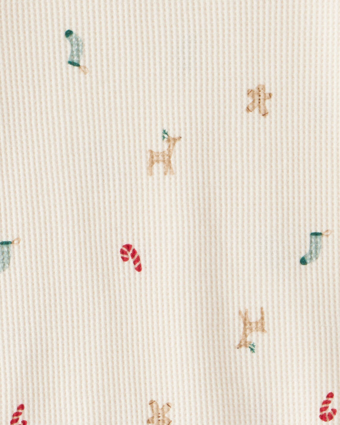 Toddler Christmas Print Cotton Long-Sleeve Snug Fit 2-Piece pyjamas - White
