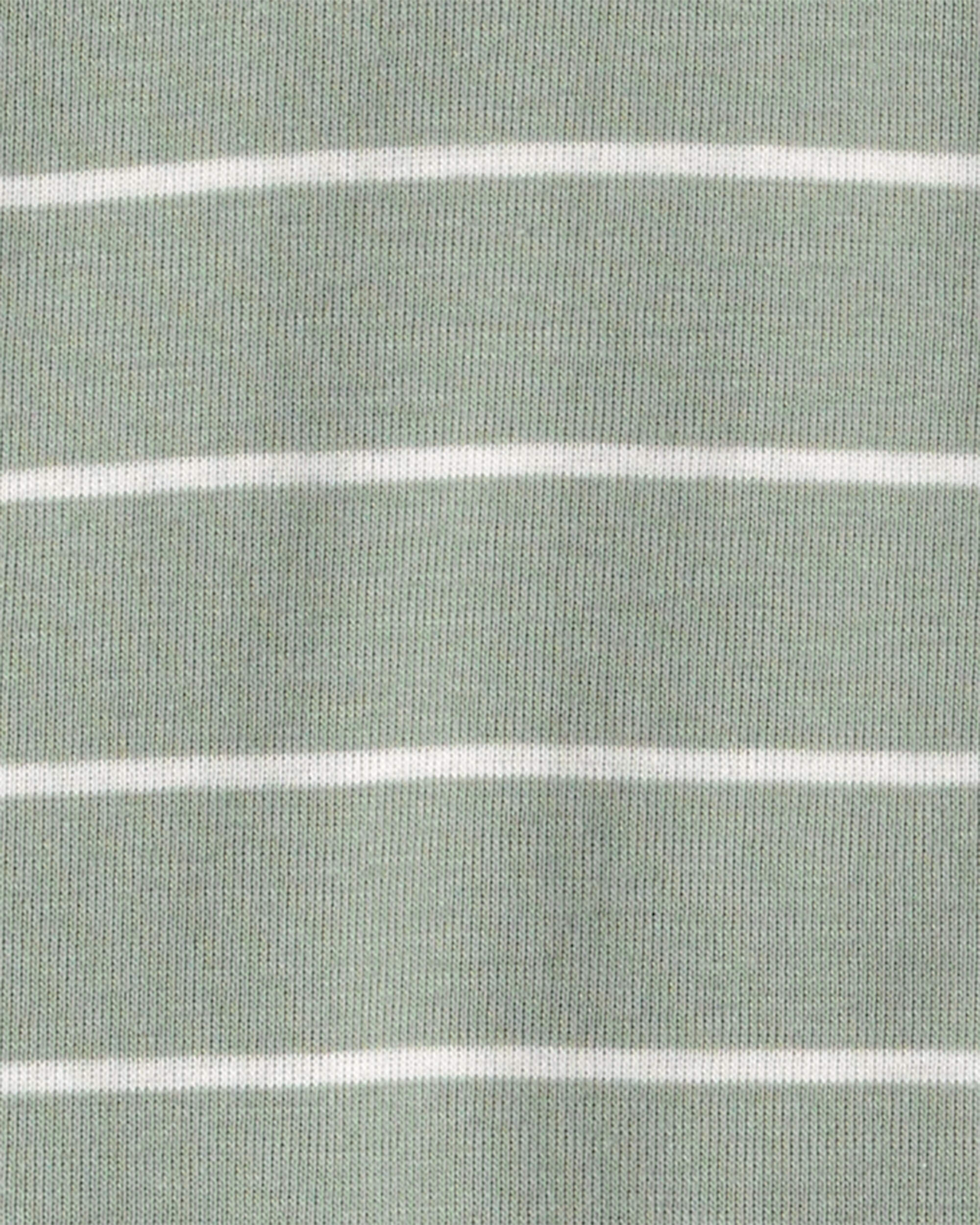 Baby 2-Pack Dinosaur Striped Snug Fit 1-Piece Pyjama Set - Green/Cream