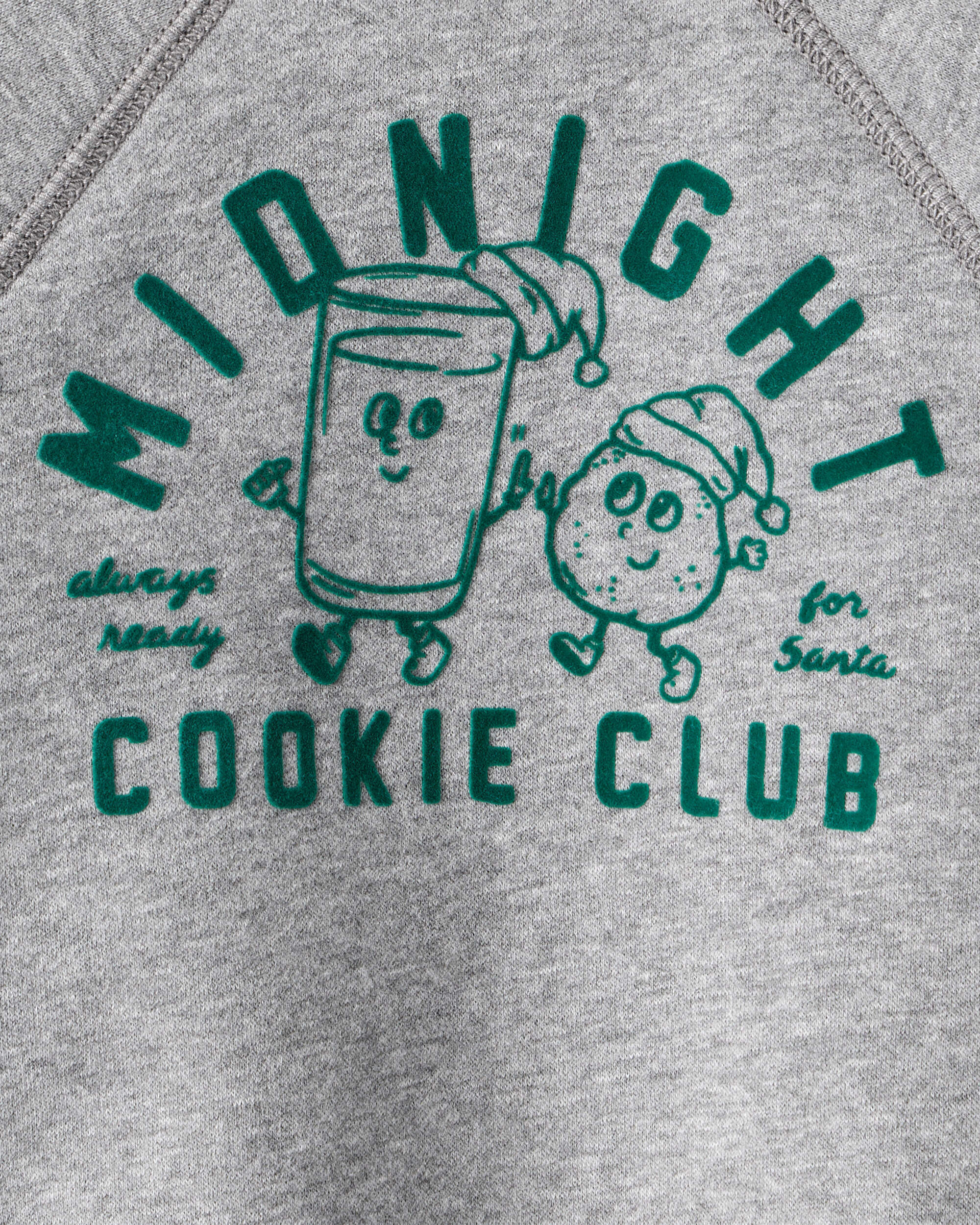 Baby Boy DayDream Fleece Midnight Cookie Club Long-Sleeve Pullover Sweatshirt - Grey