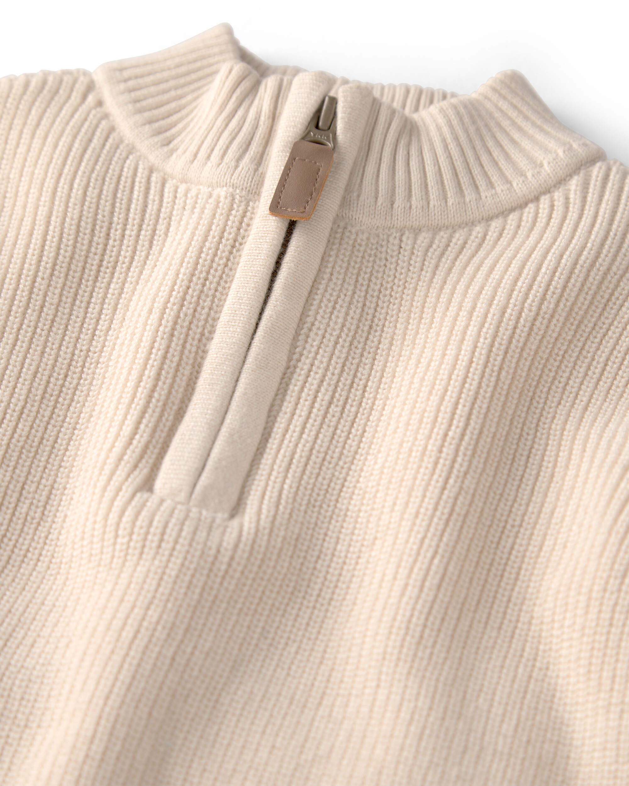 Baby Organic Cotton Zip-Up Jacket Cream