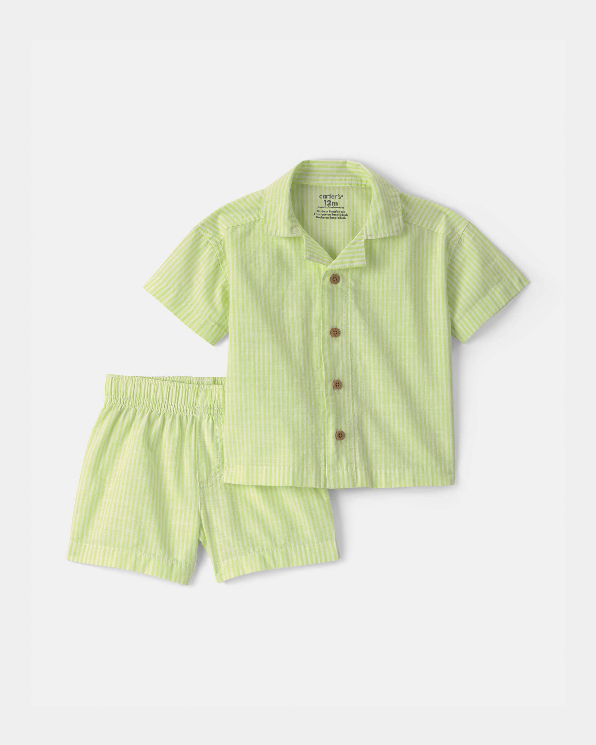 Baby Boy 2-Piece Top & Short Set - Green