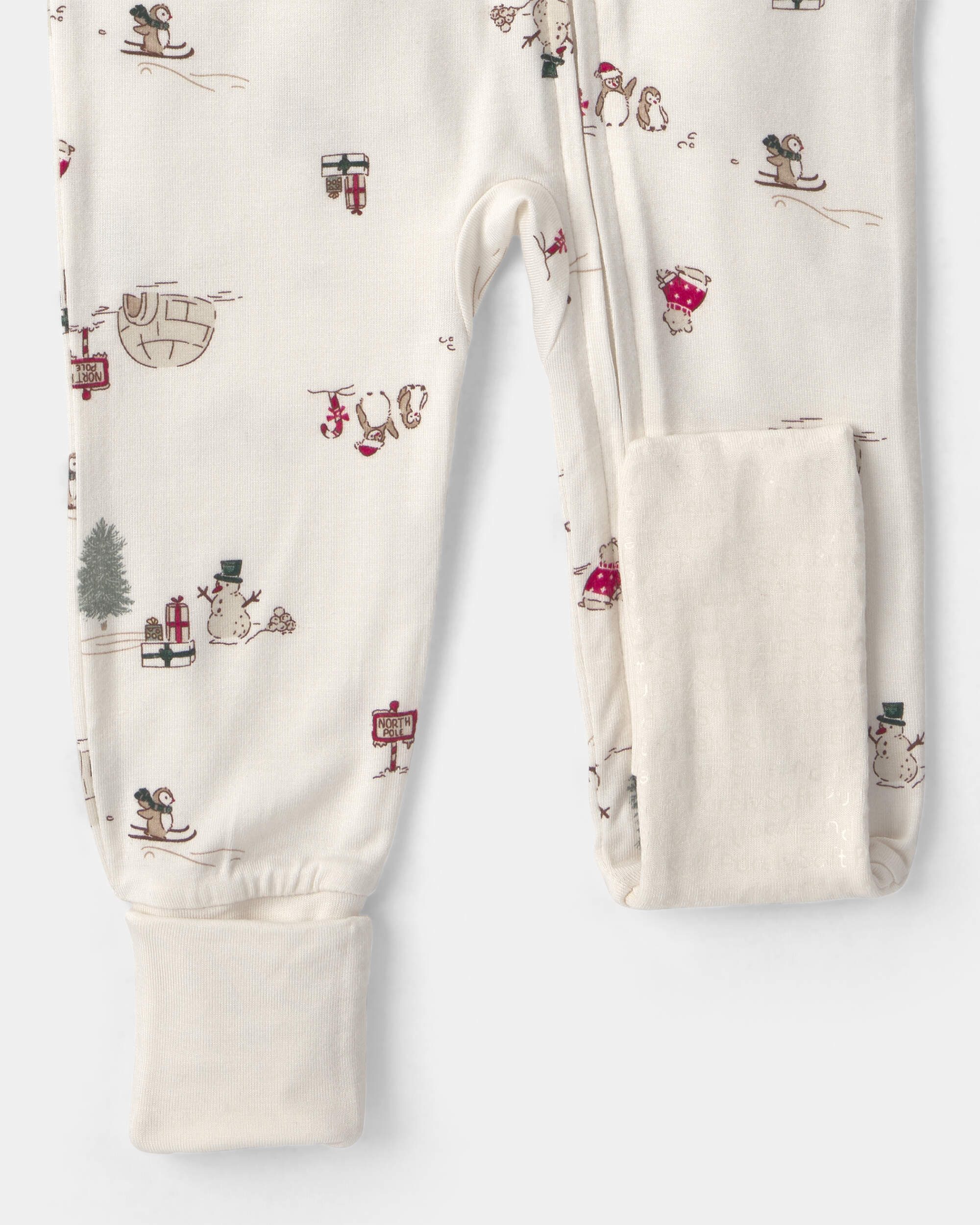 Baby 1-Piece North Pole Christmas PurelySoft™ Snug Fit Pyjama - Cream