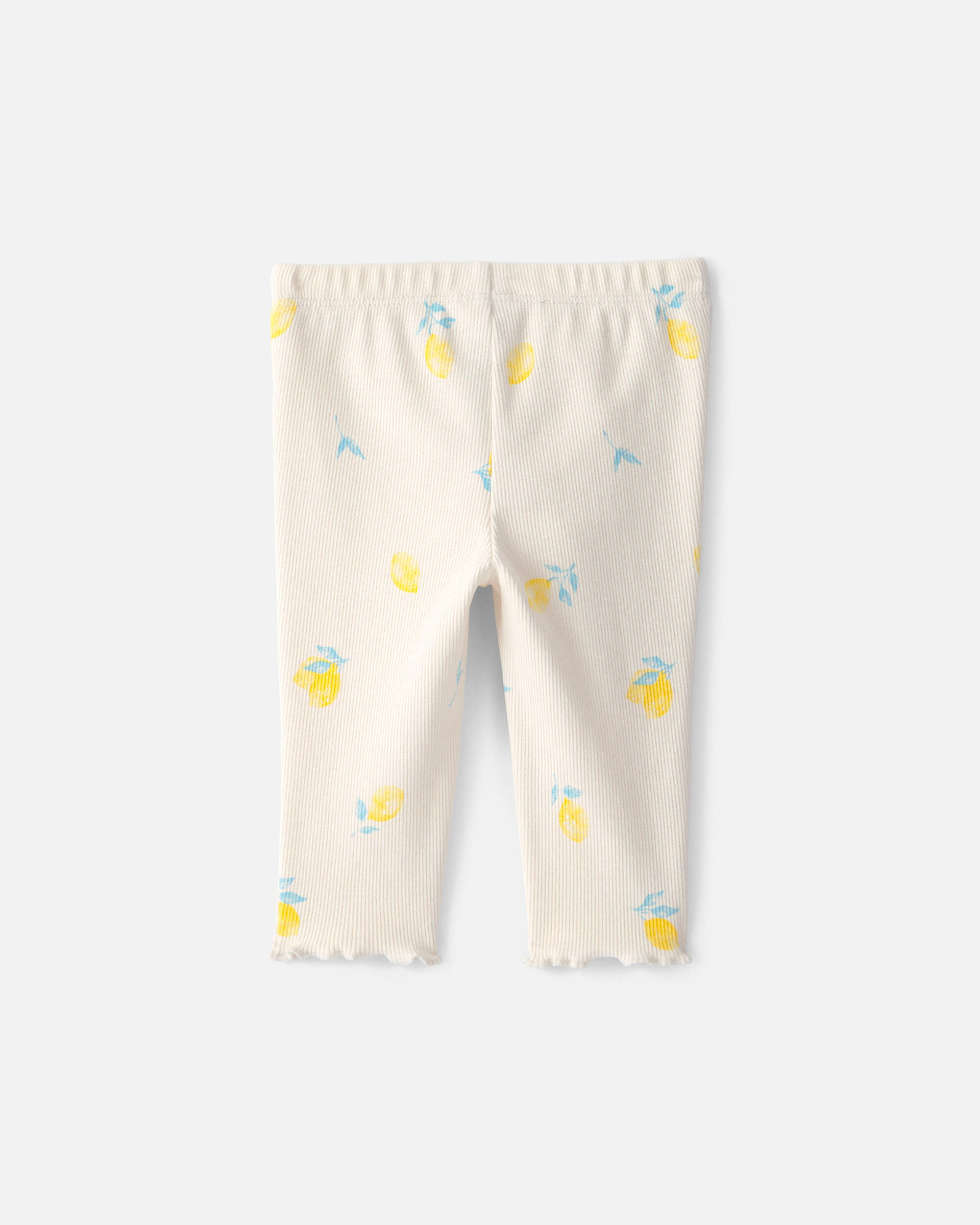 Baby Girl Lemon Rib Pants - Ivory