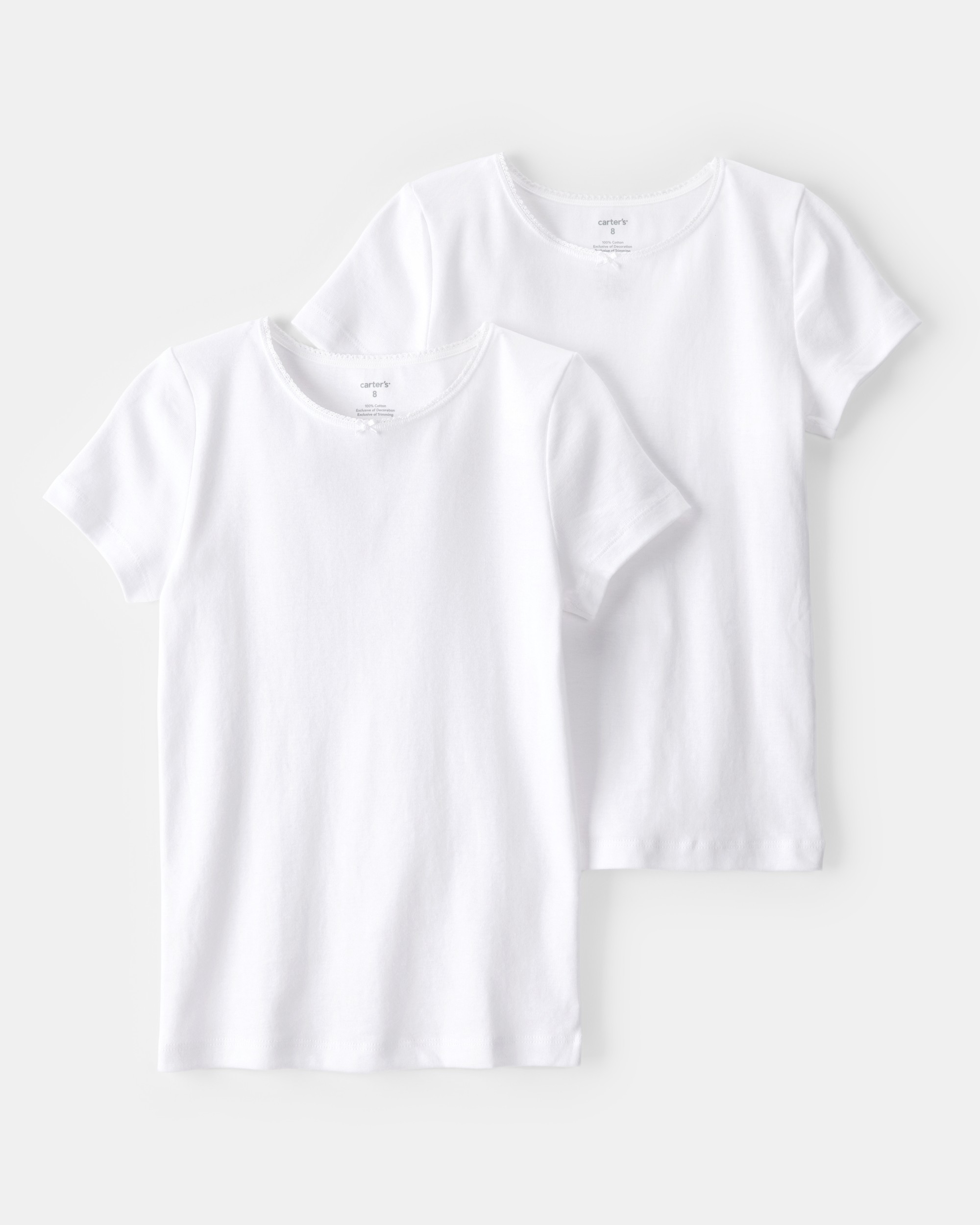 Girls 2-Pack Cotton Undershirts