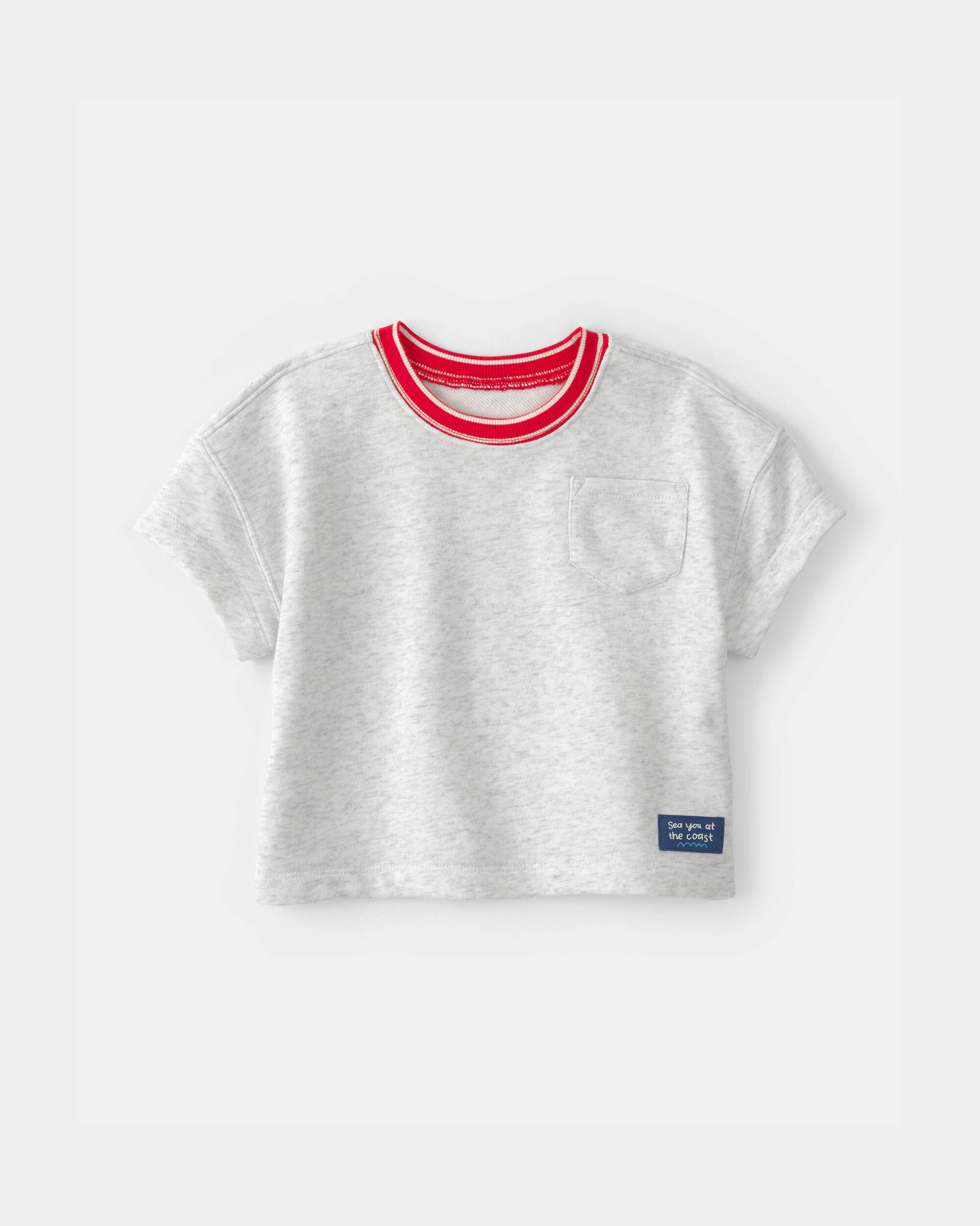 Baby Boy French Terry Pocket T-Shirt - Grey