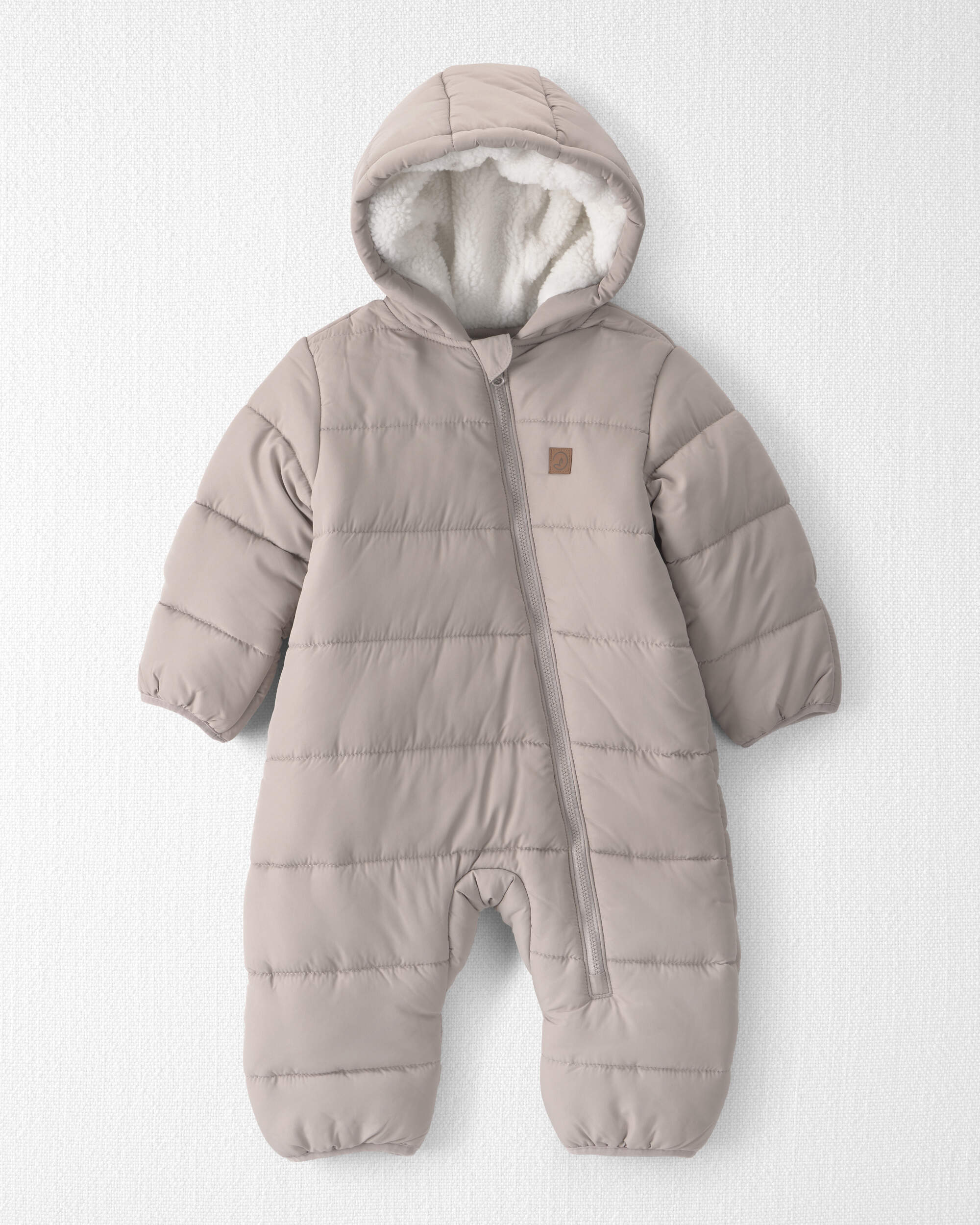 Baby 1-Piece Teddy Fleece Snowsuit Made with Recycled Materials