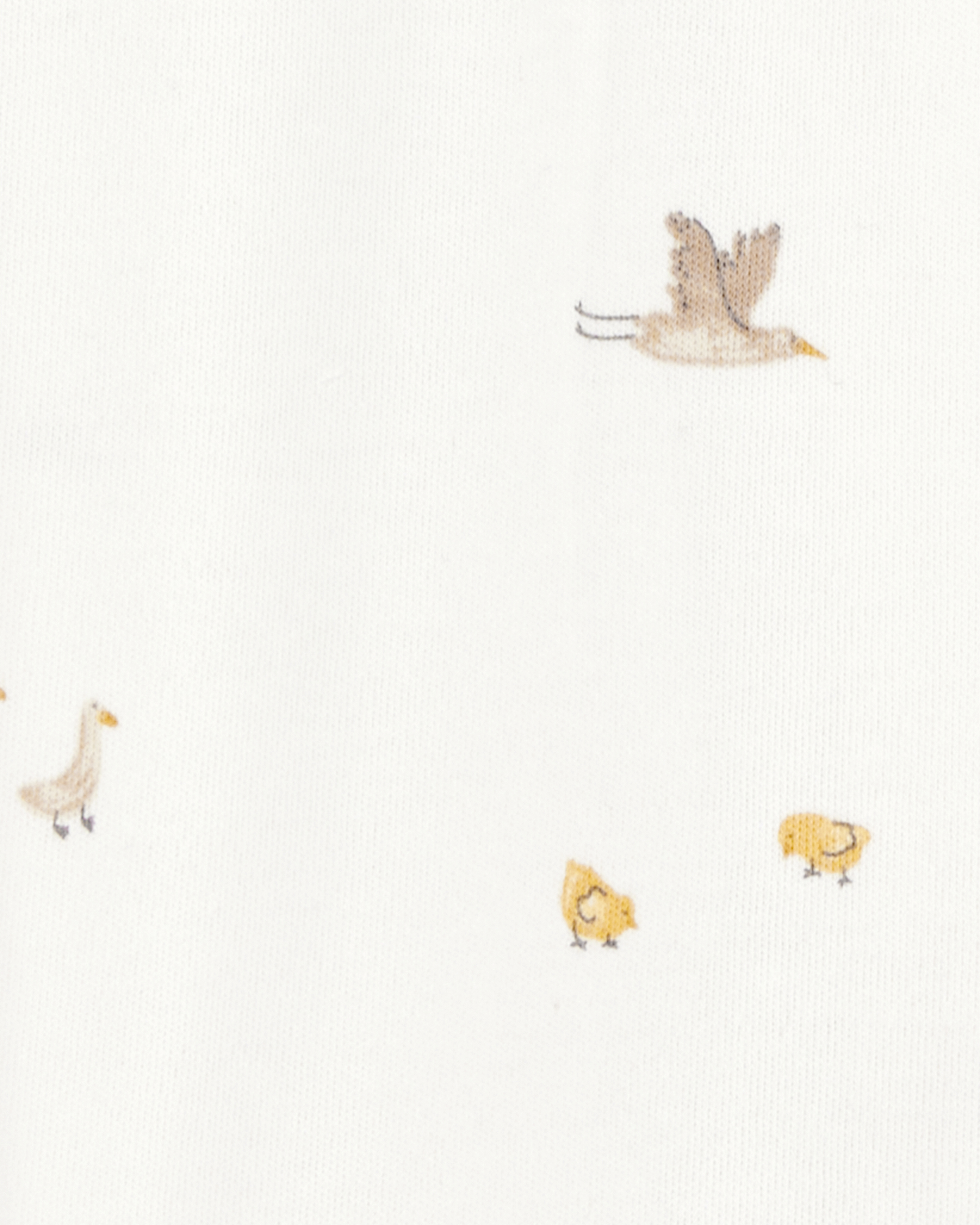 Baby Mini Bird Print 2-Way Zip Cotton Sleeper