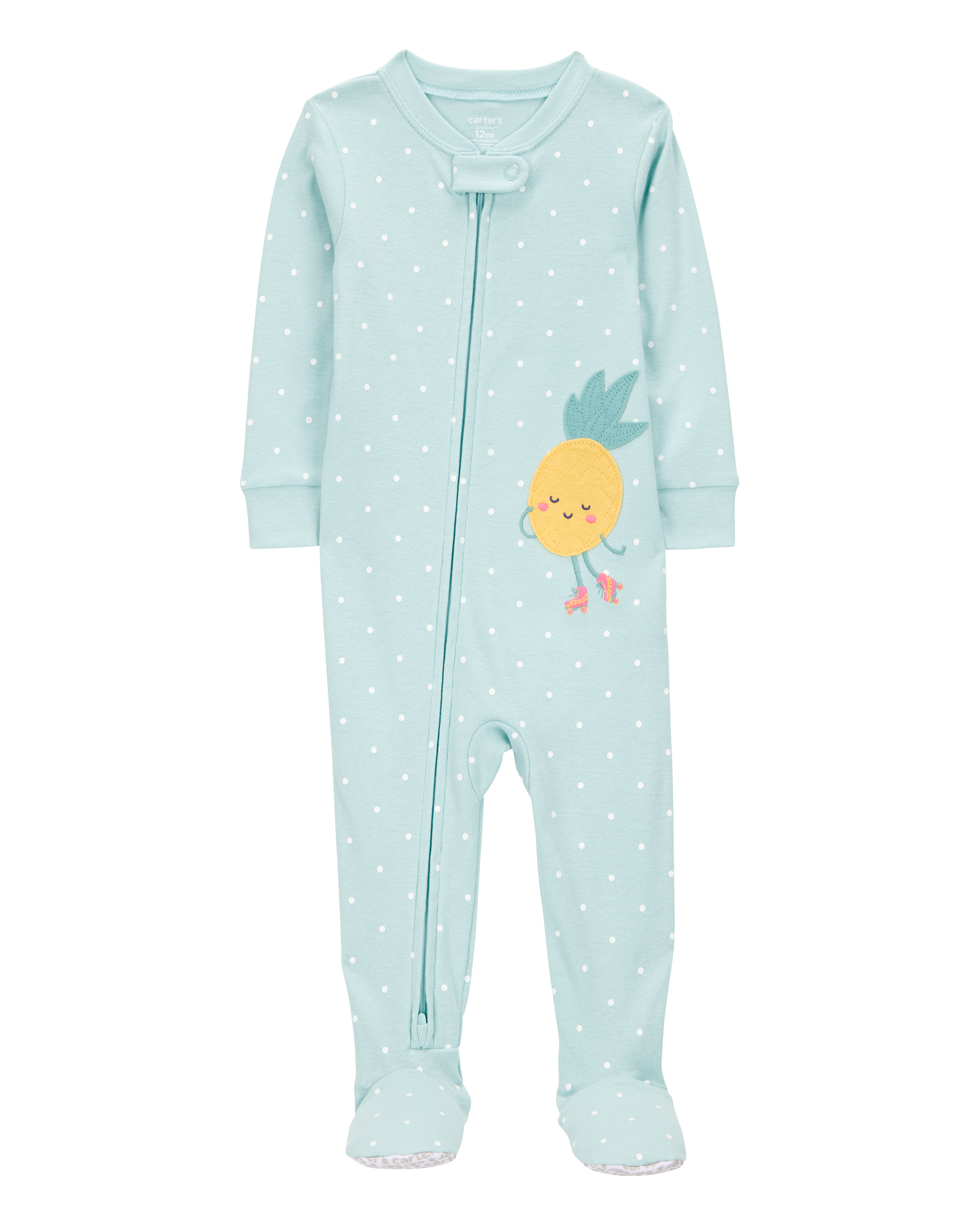 Baby 1-Piece Pineapple 100% Snug Fit Cotton Footie Pyjamas