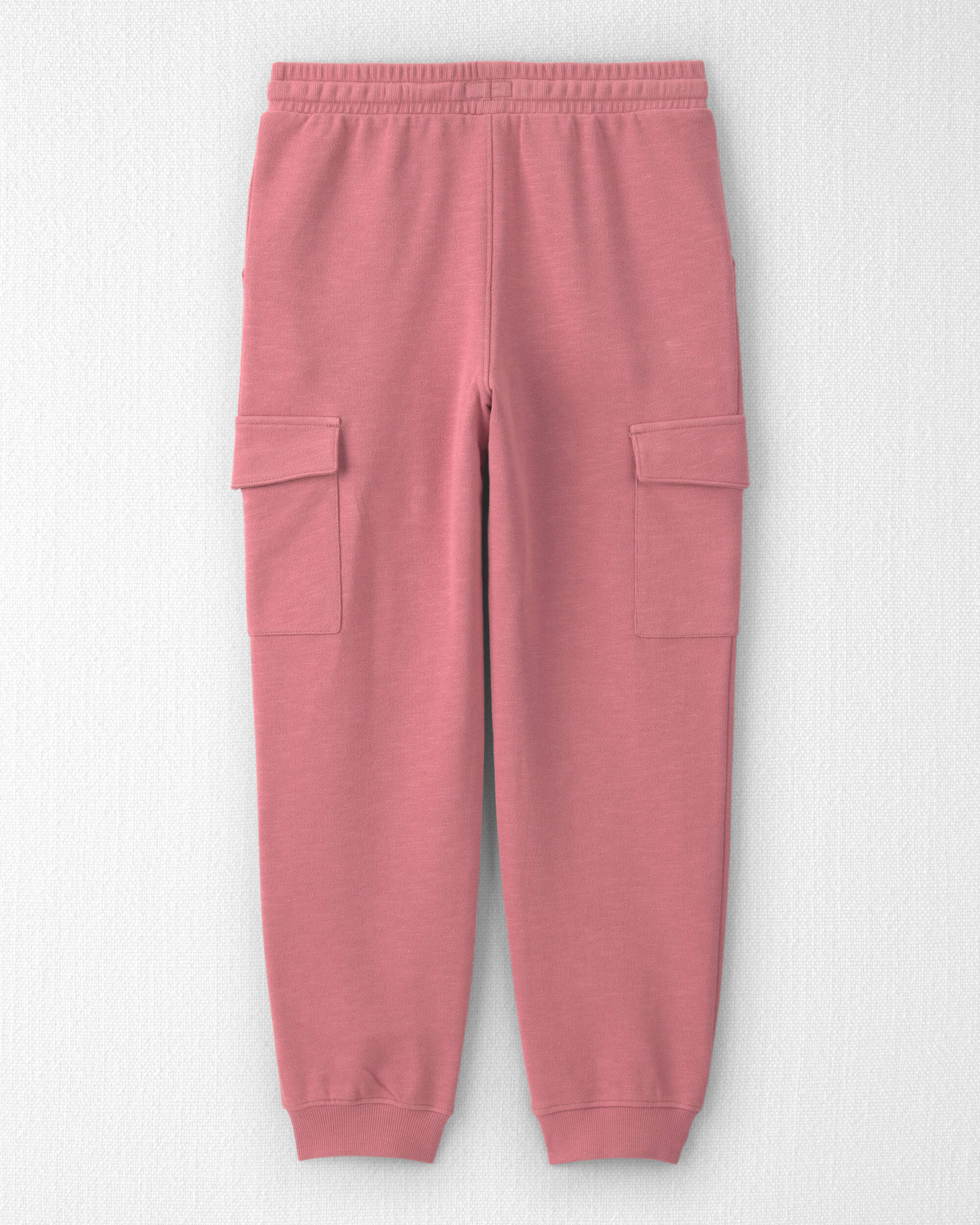 Girls Organic Cotton French Terry Cargo Pants