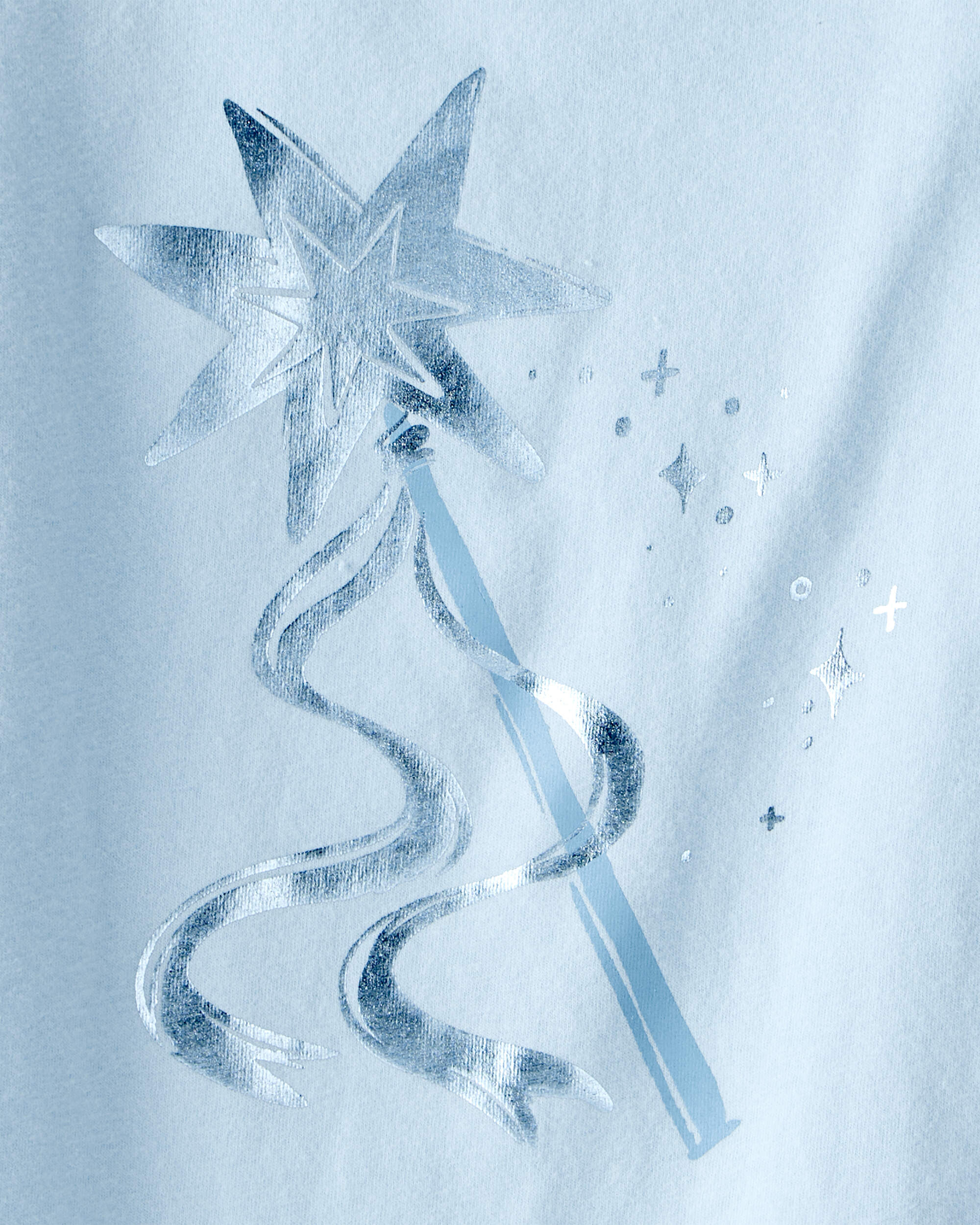 Toddler Girl Metallic Princess Wand Long-Sleeve Graphic Tee - Blue