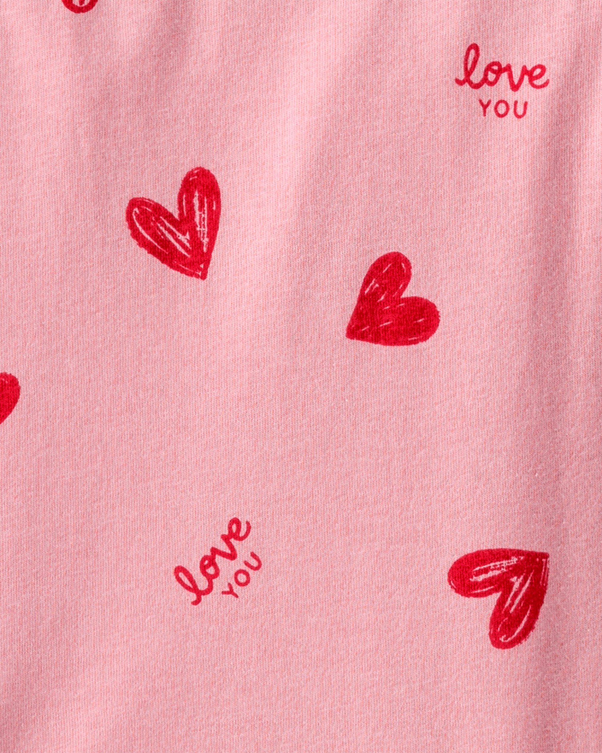 Girls Heart Long-Sleeve Dress - Pink