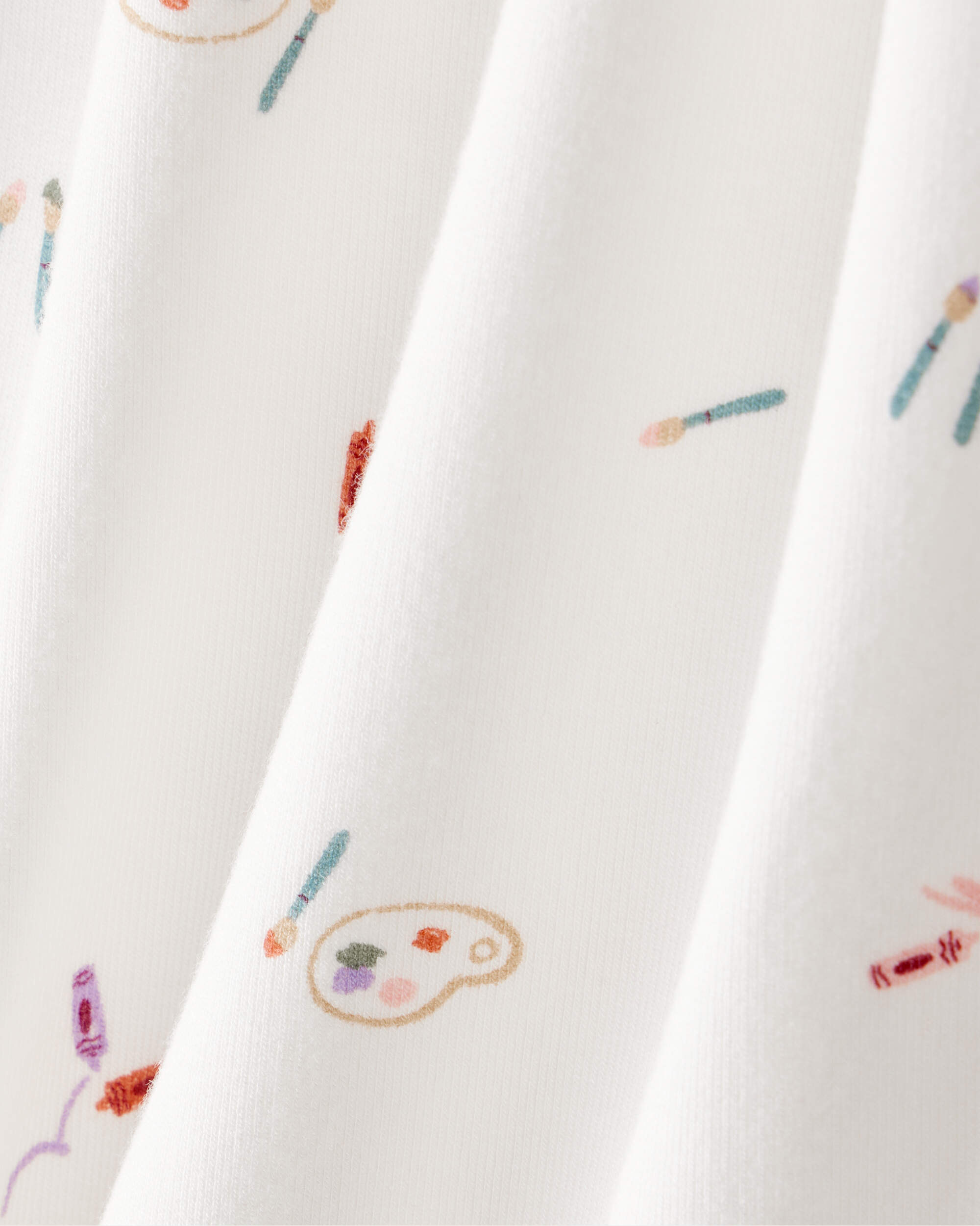 Baby Girl Paint Print PurelySoft Long-Sleeve Multipack Bodysuits - White/Purple