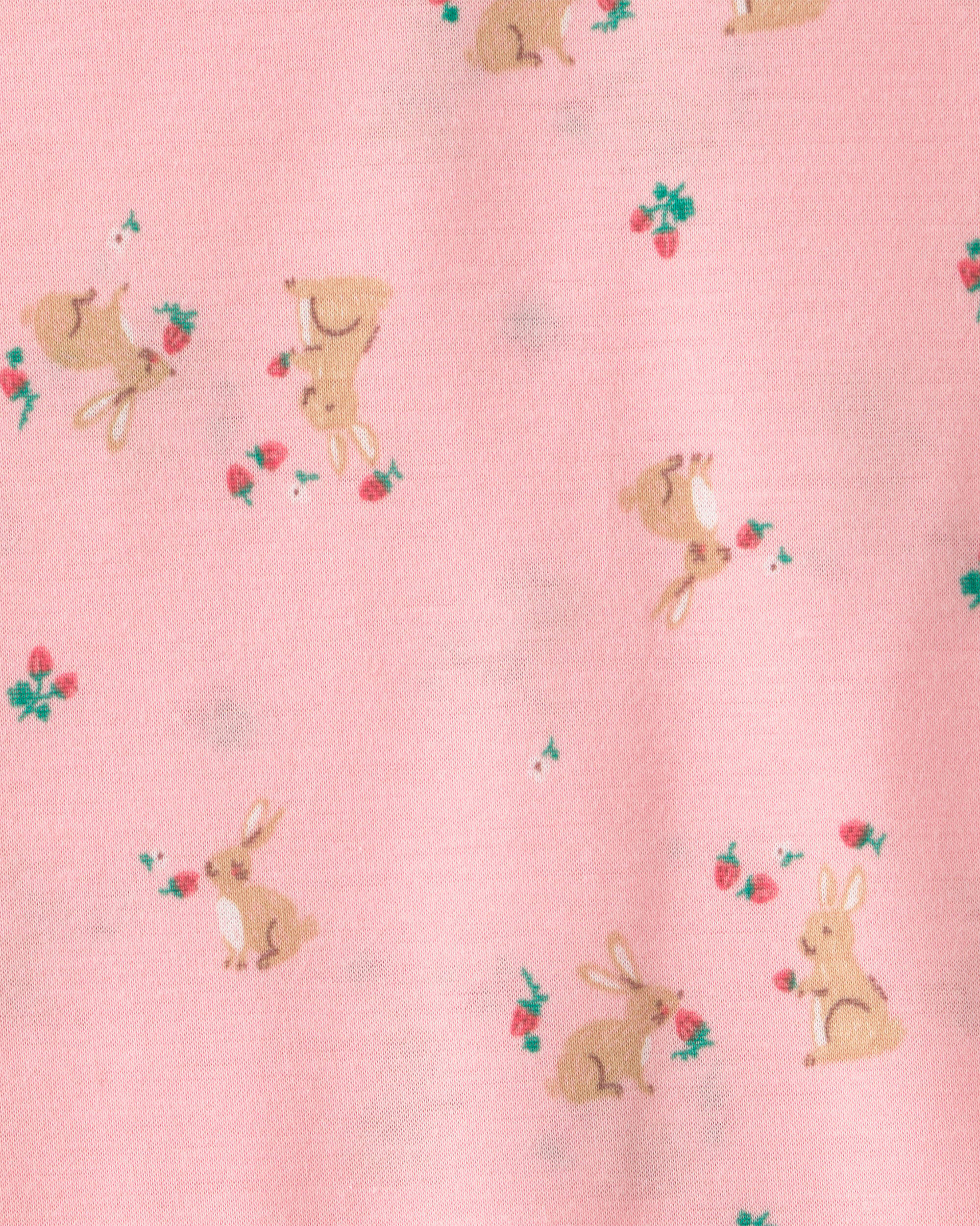 Girls 2-Pack Easter Bunny Loose Fit Night Gown - Pink/Blue