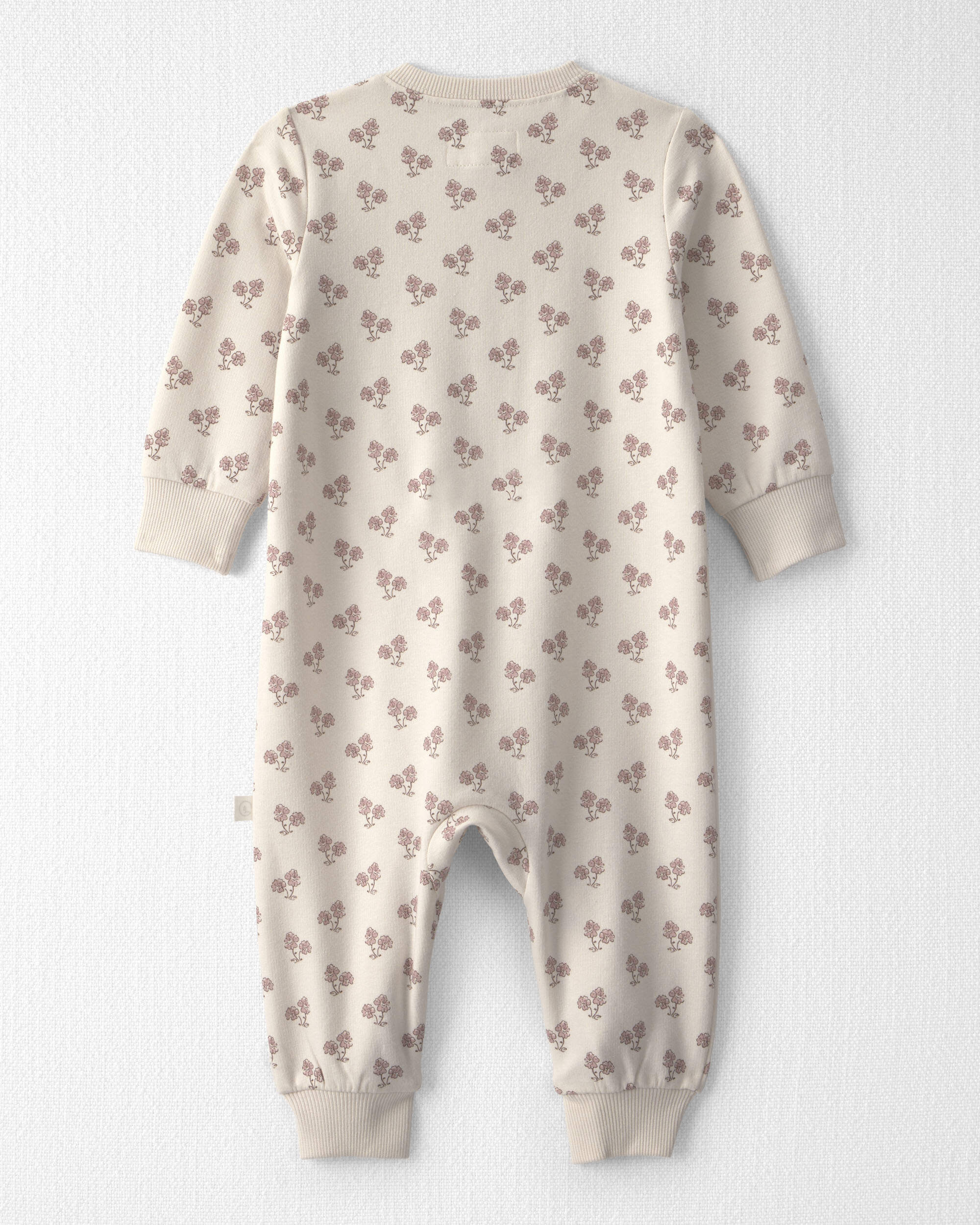 Baby Girl Organic Cotton French Terry Jumpsuit Floral