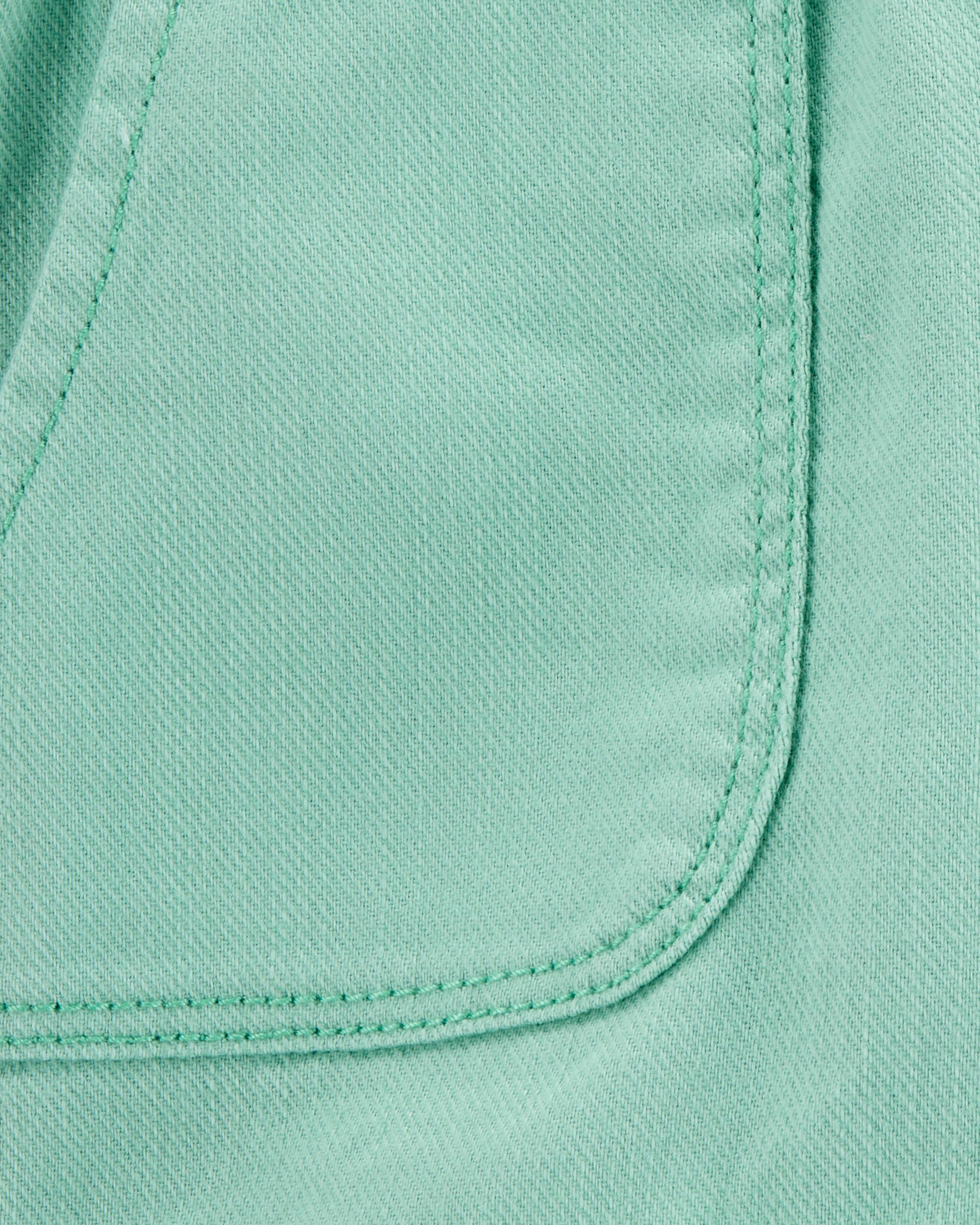Baby Pull-On Twill Shorts - Turquoise