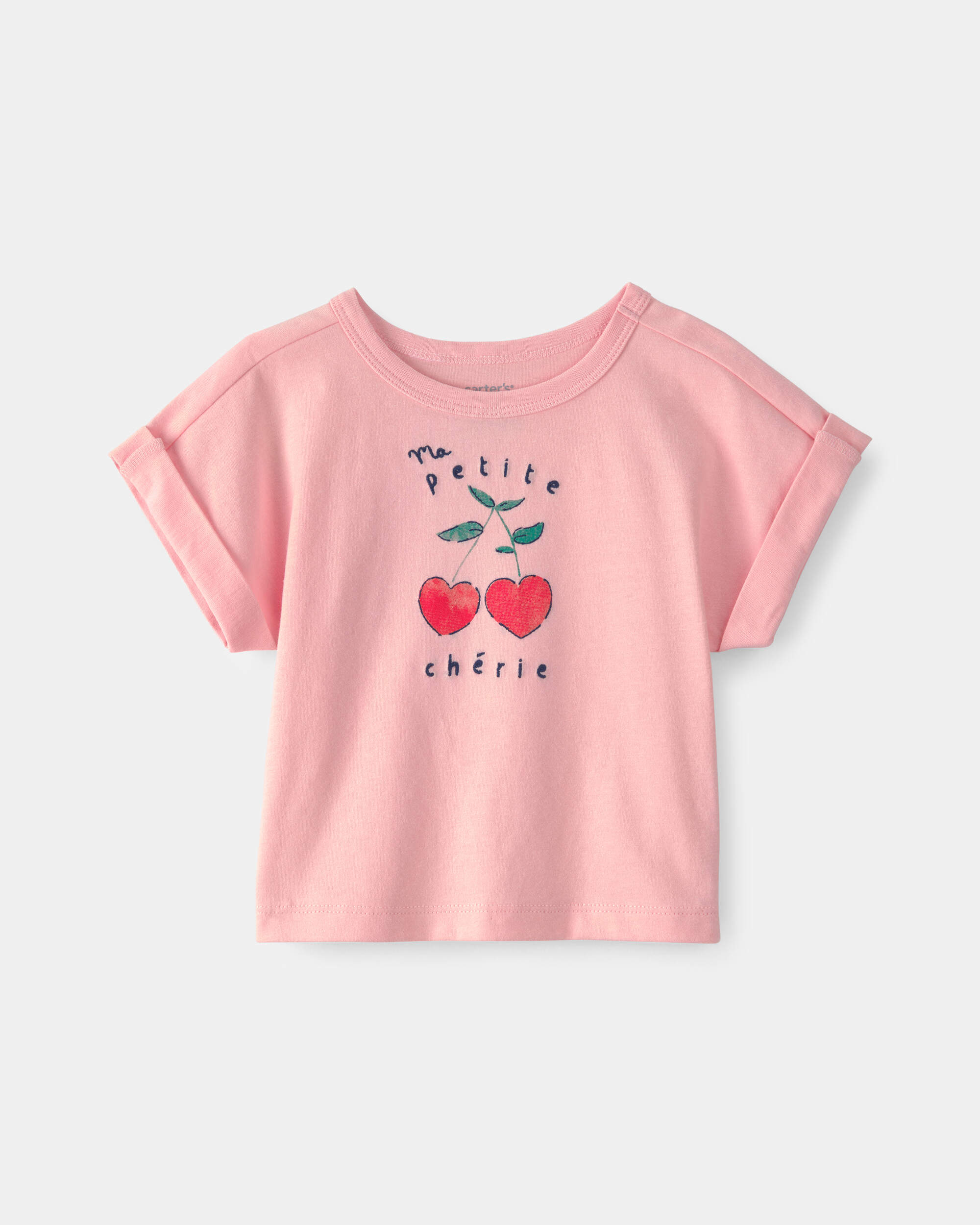 Baby Girl Cherry Top - Pink