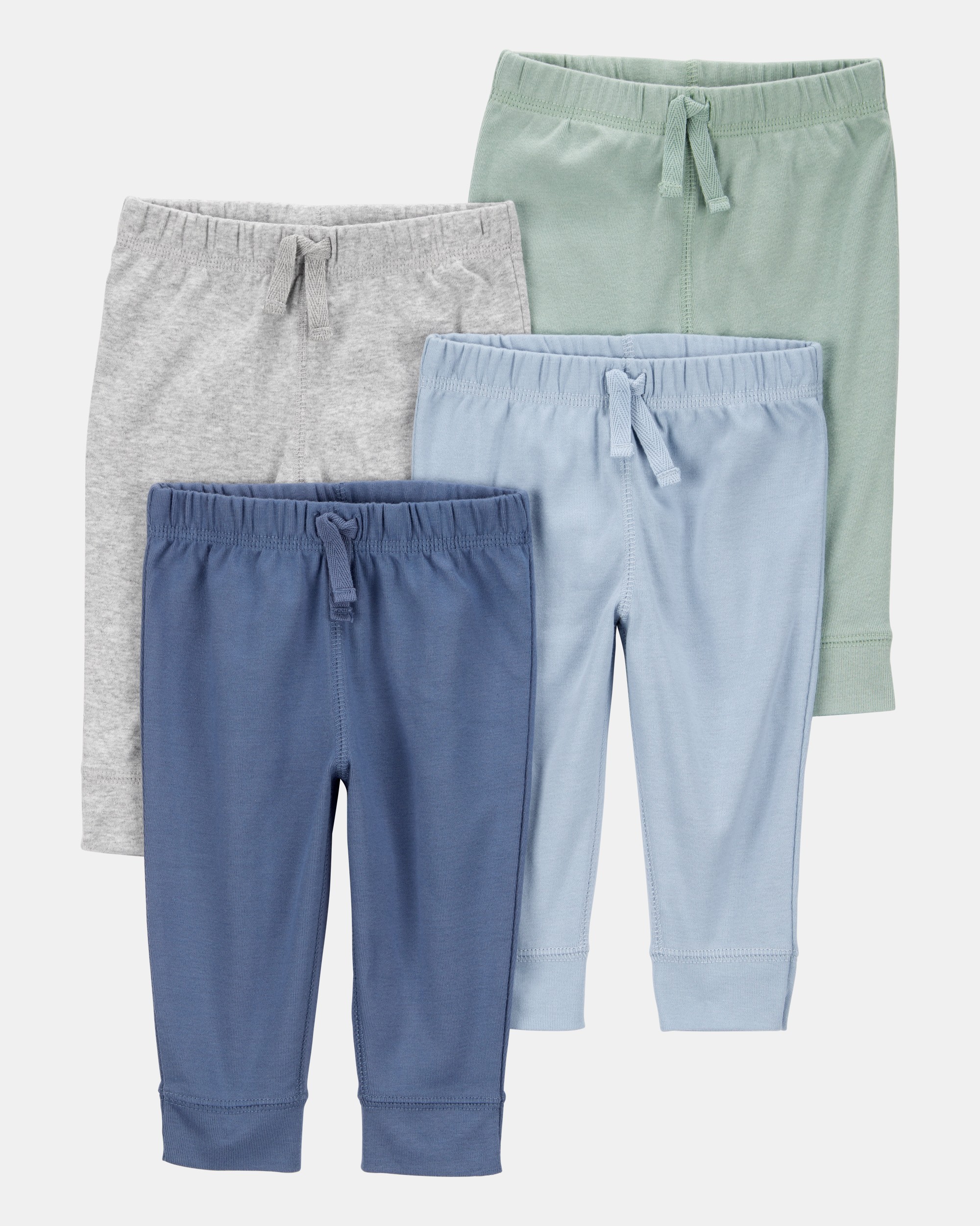 Baby Boy 4-Pack Pull-On Pants - Grey/Blue
