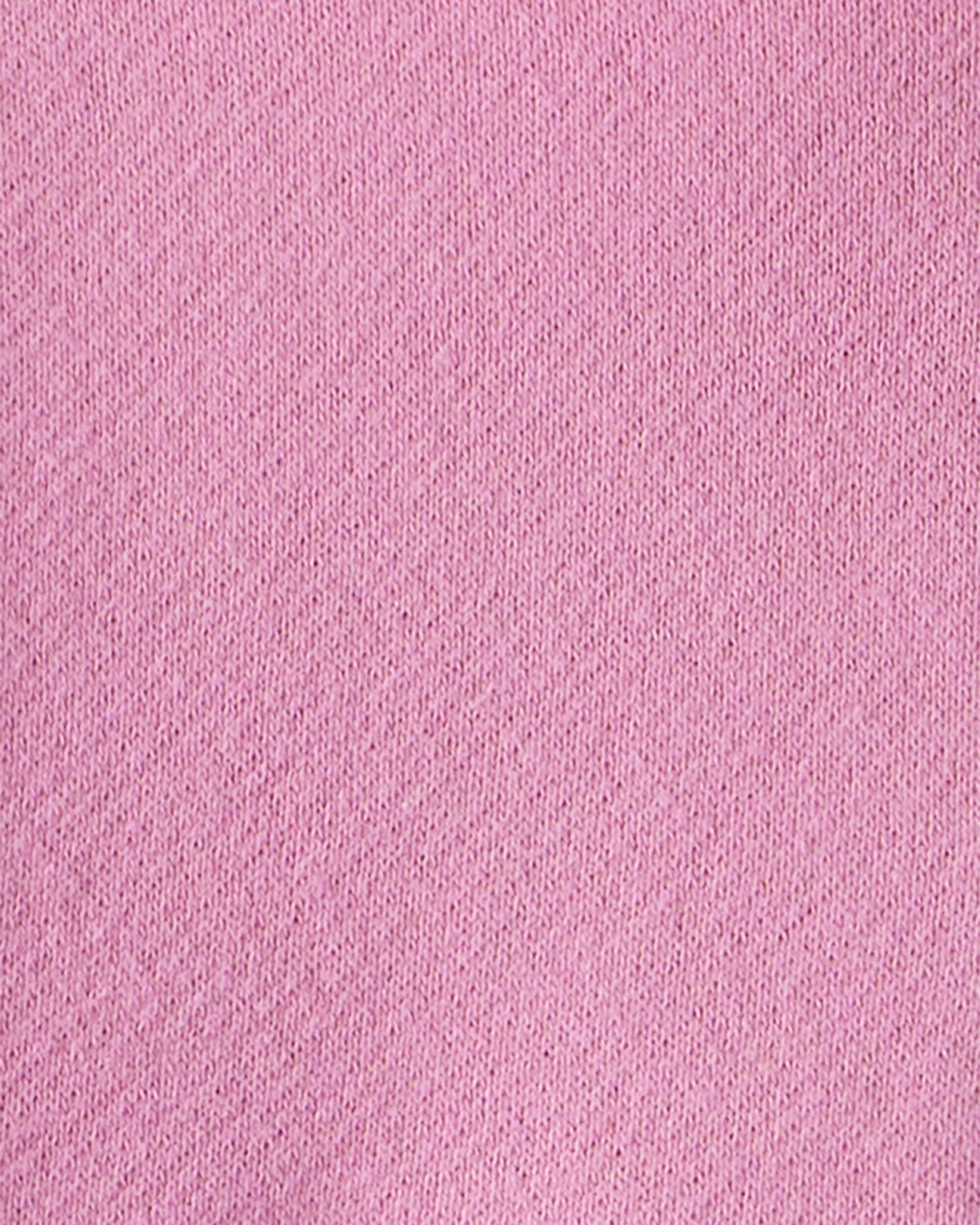 Baby Girl Long-Sleeve Quarter-Zip Pullover Sweatshirt - Pink