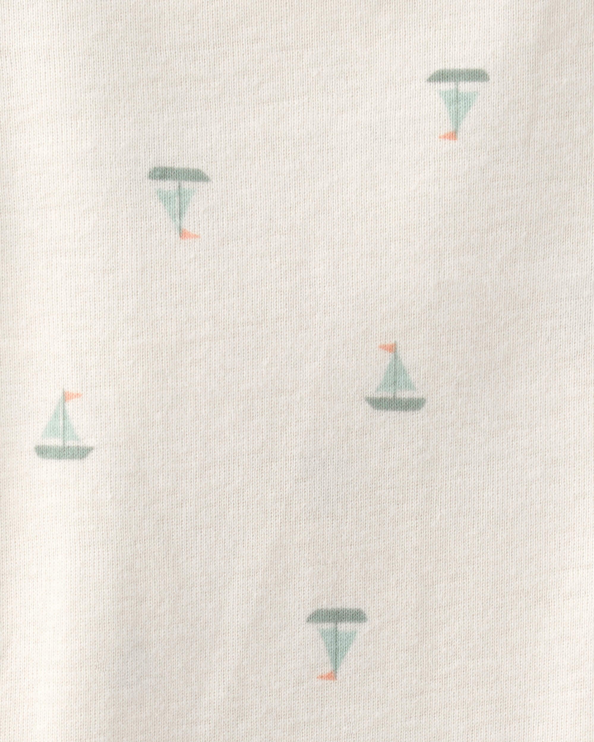 Baby 2-Piece Sailboat Overall Set - Green/Ivory