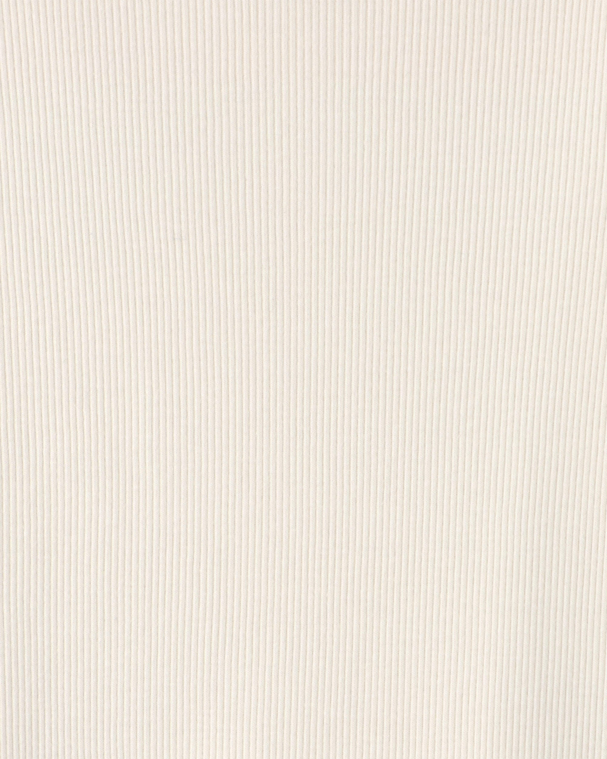 Girls Long-Sleeve Ribbed Top - Cream