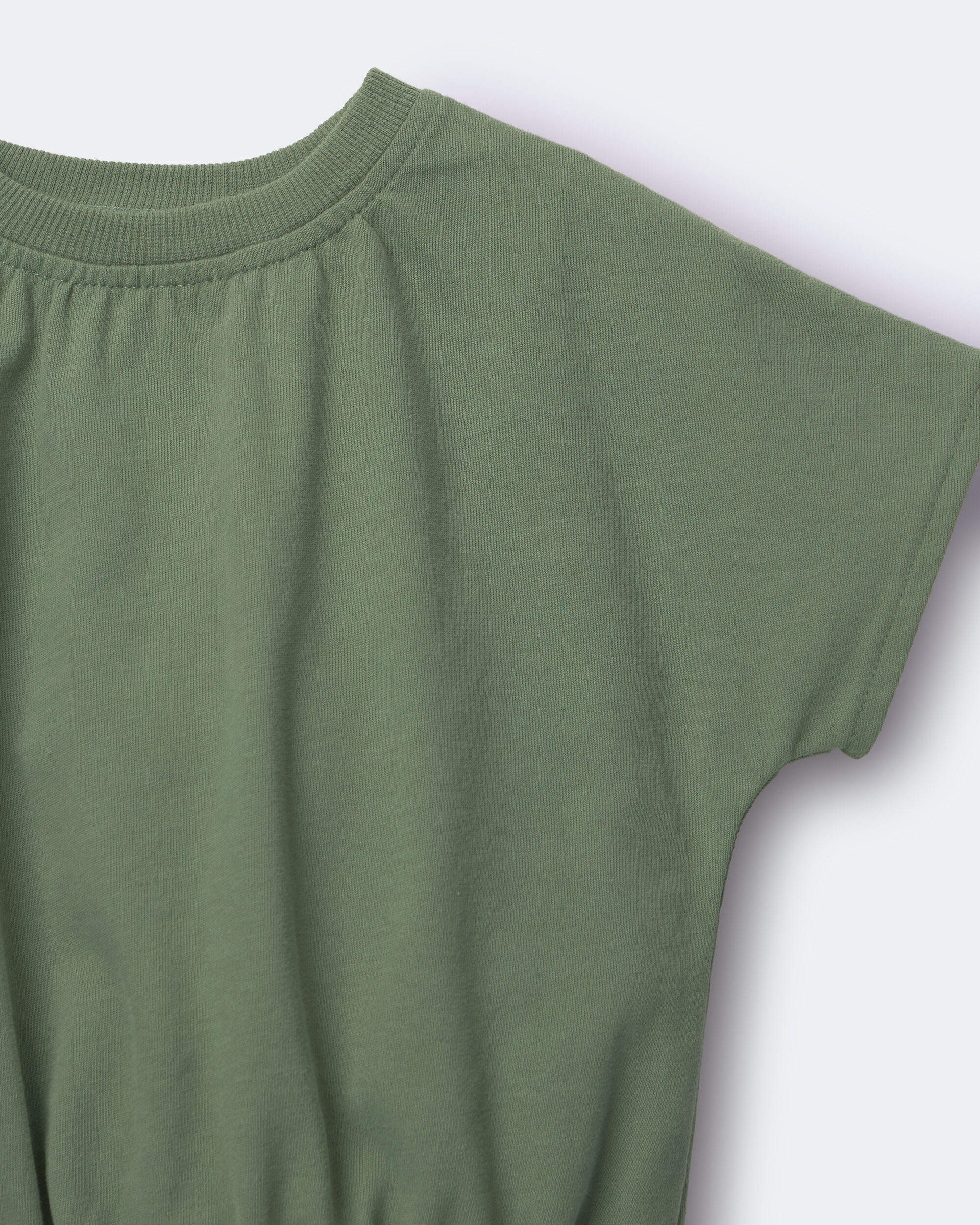 Toddler Girl Cinched-Waist Top - Olive
