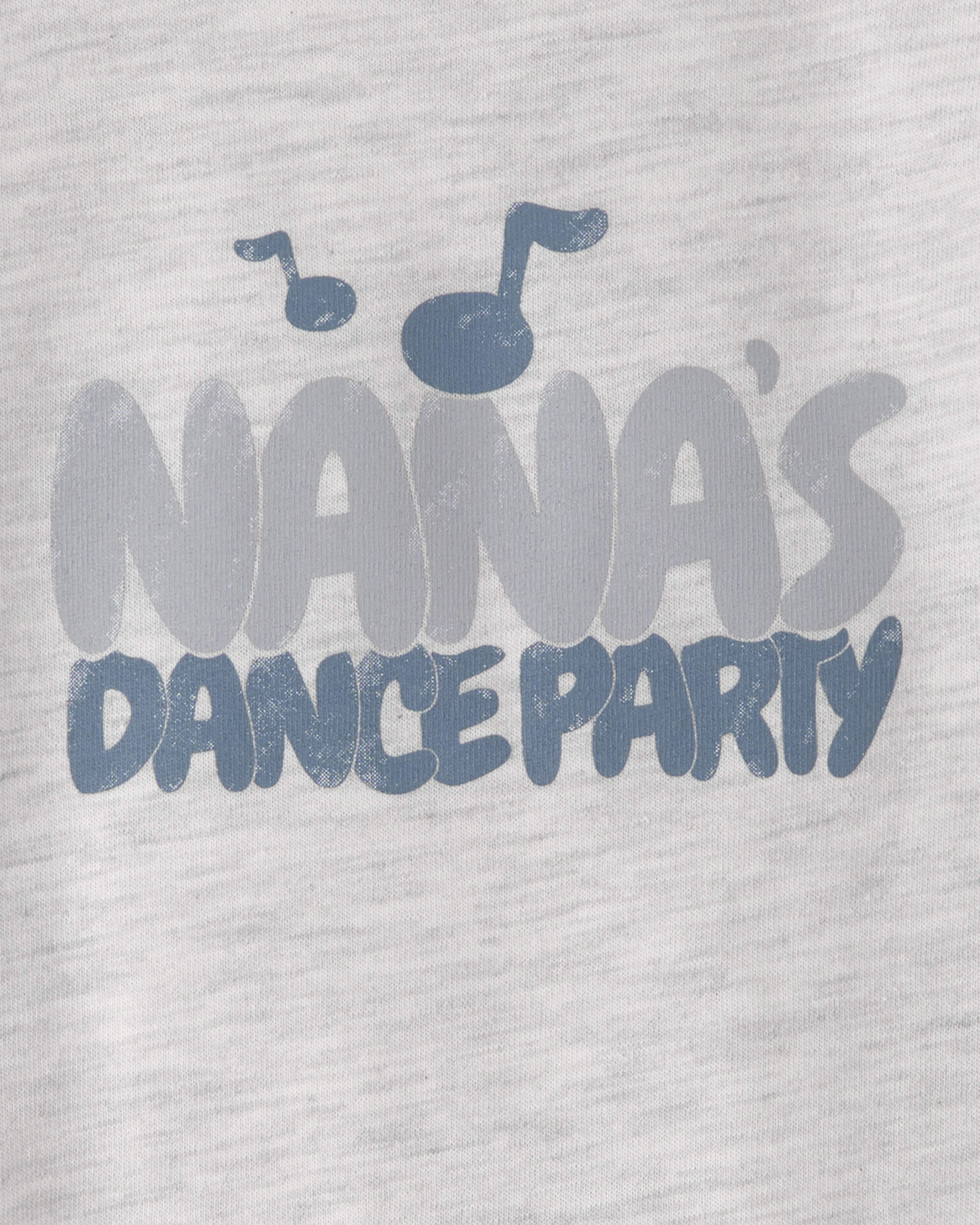 Baby 'Nana's Dance Party' Long-Sleeve Graphic Bodysuit - Grey