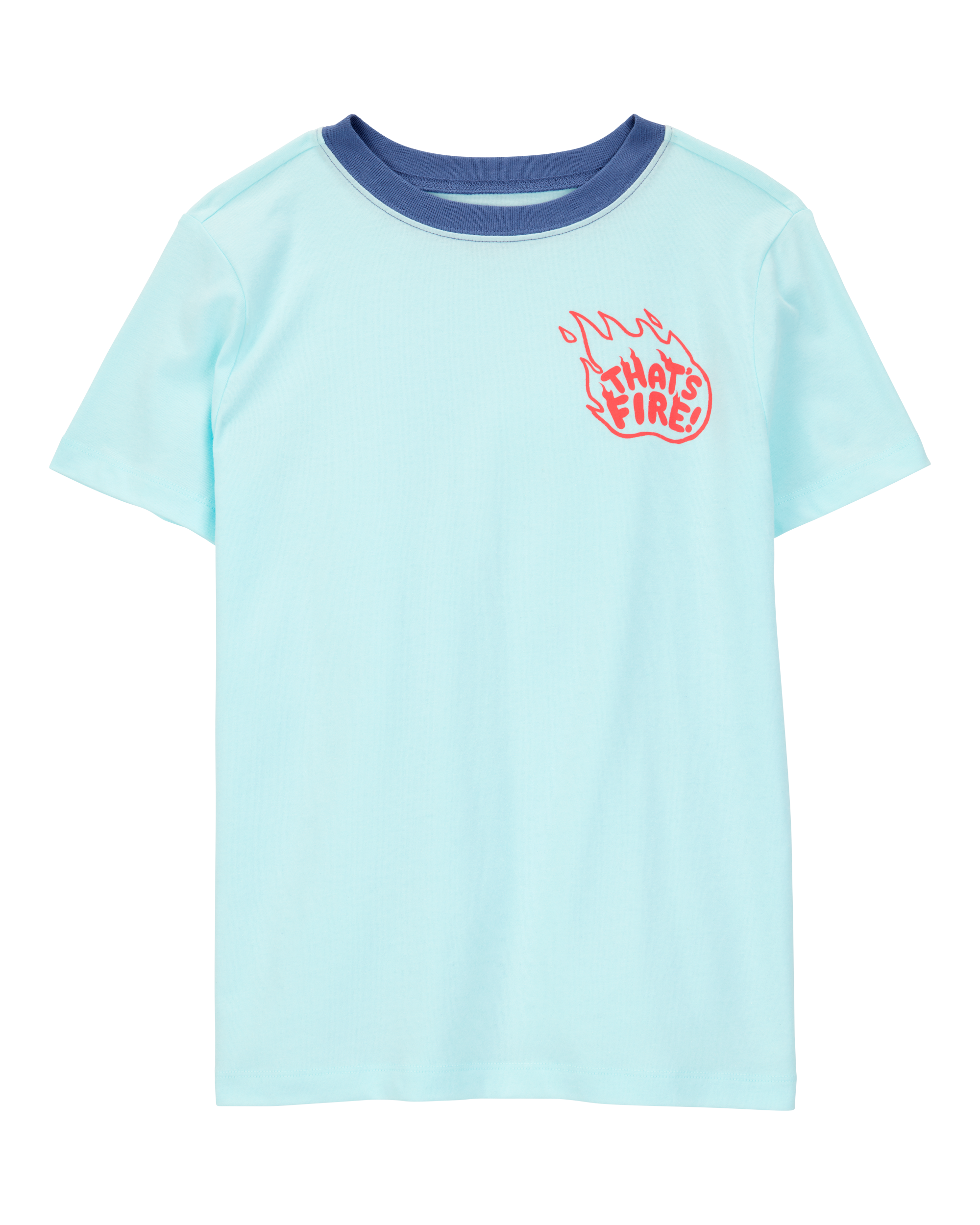 Kid That's Fire Short-Sleeve Graphic Tee - Turquoise