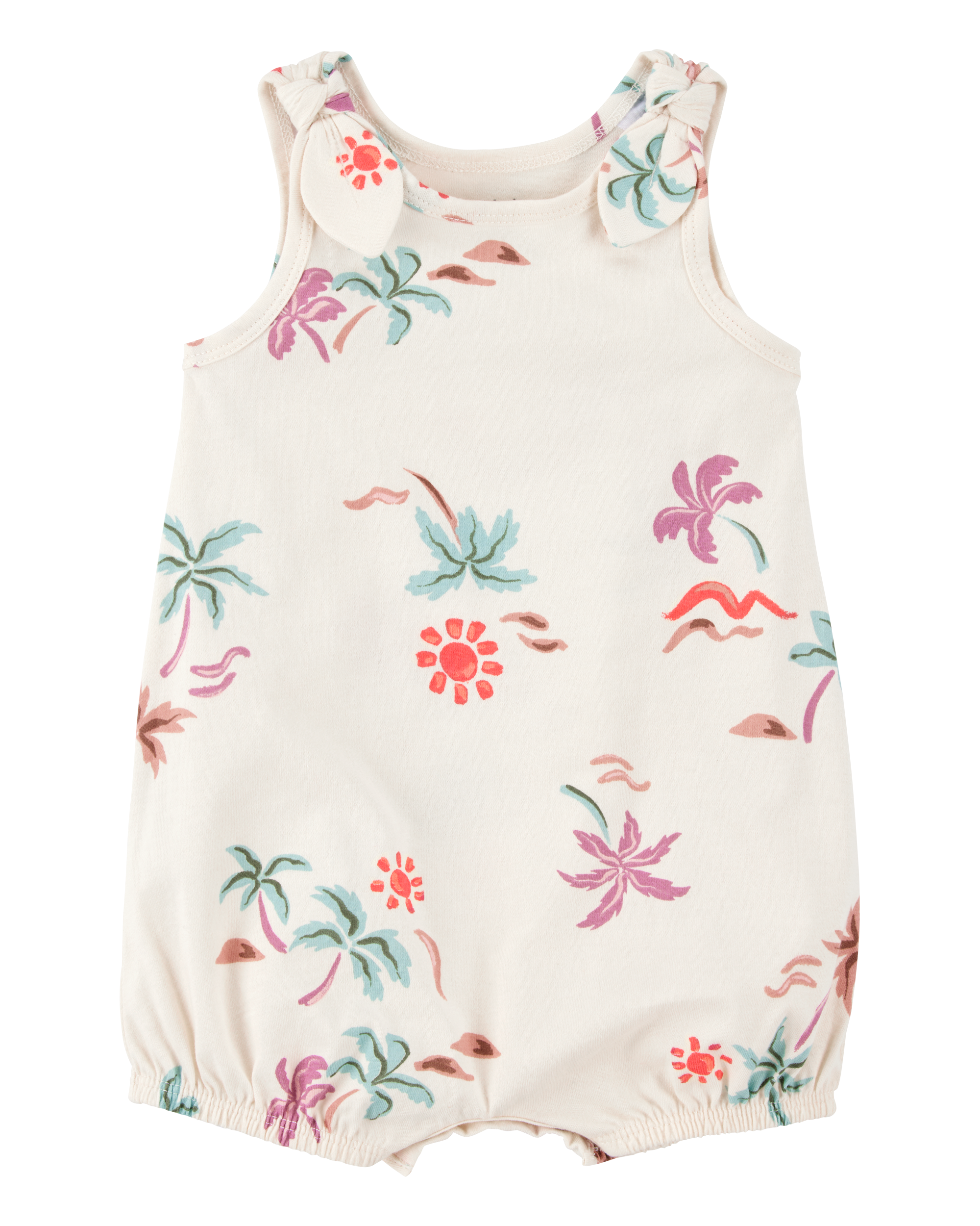 Baby Beach Print Cotton Romper