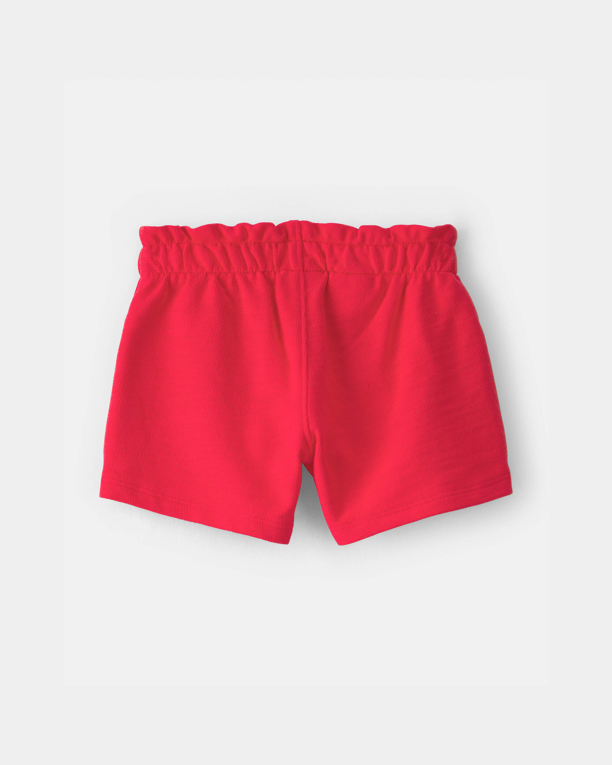 Baby Girl French Terry Shorts - Red
